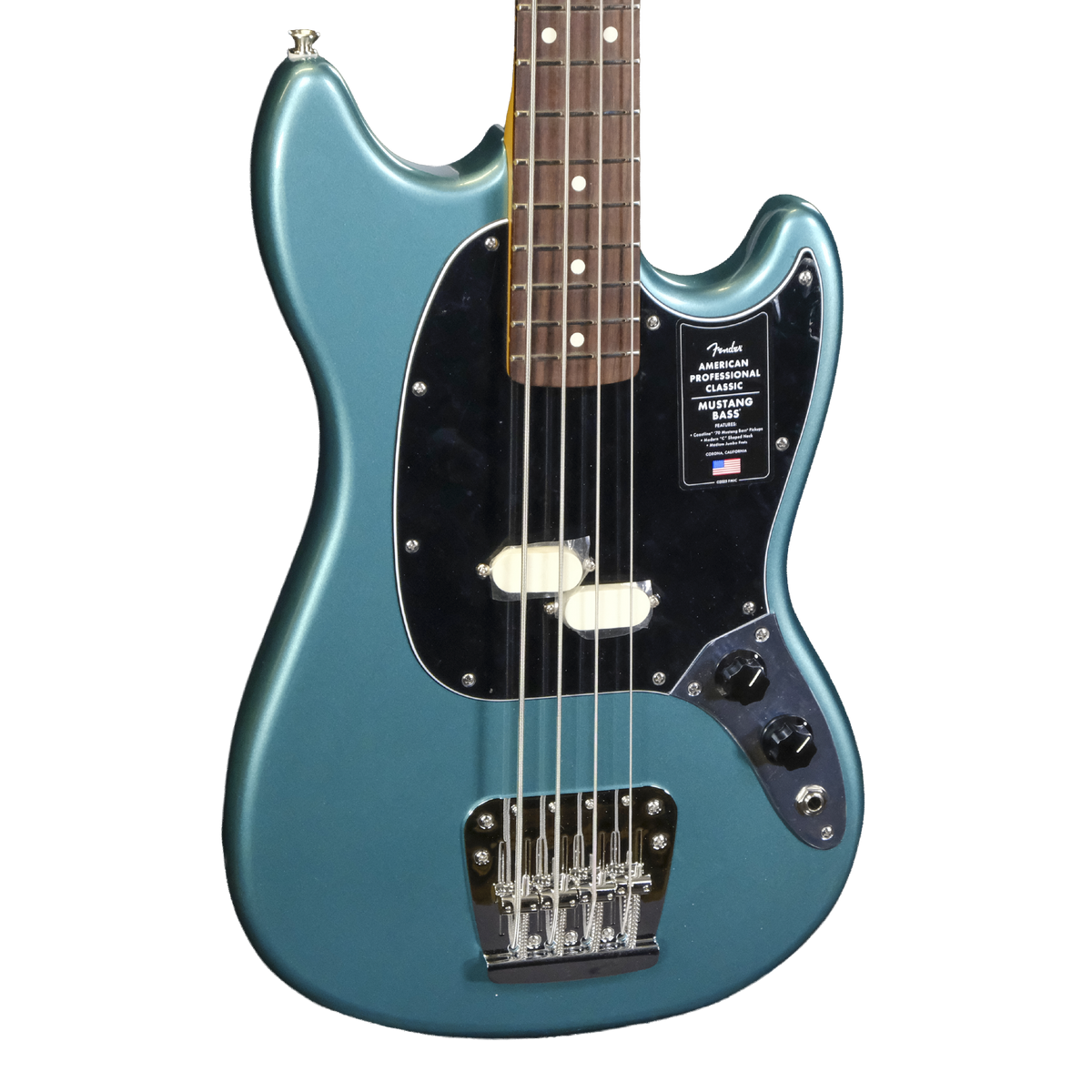 Fender American Professional Classic Mustang Bass - Faded Sherwood Green Metallic