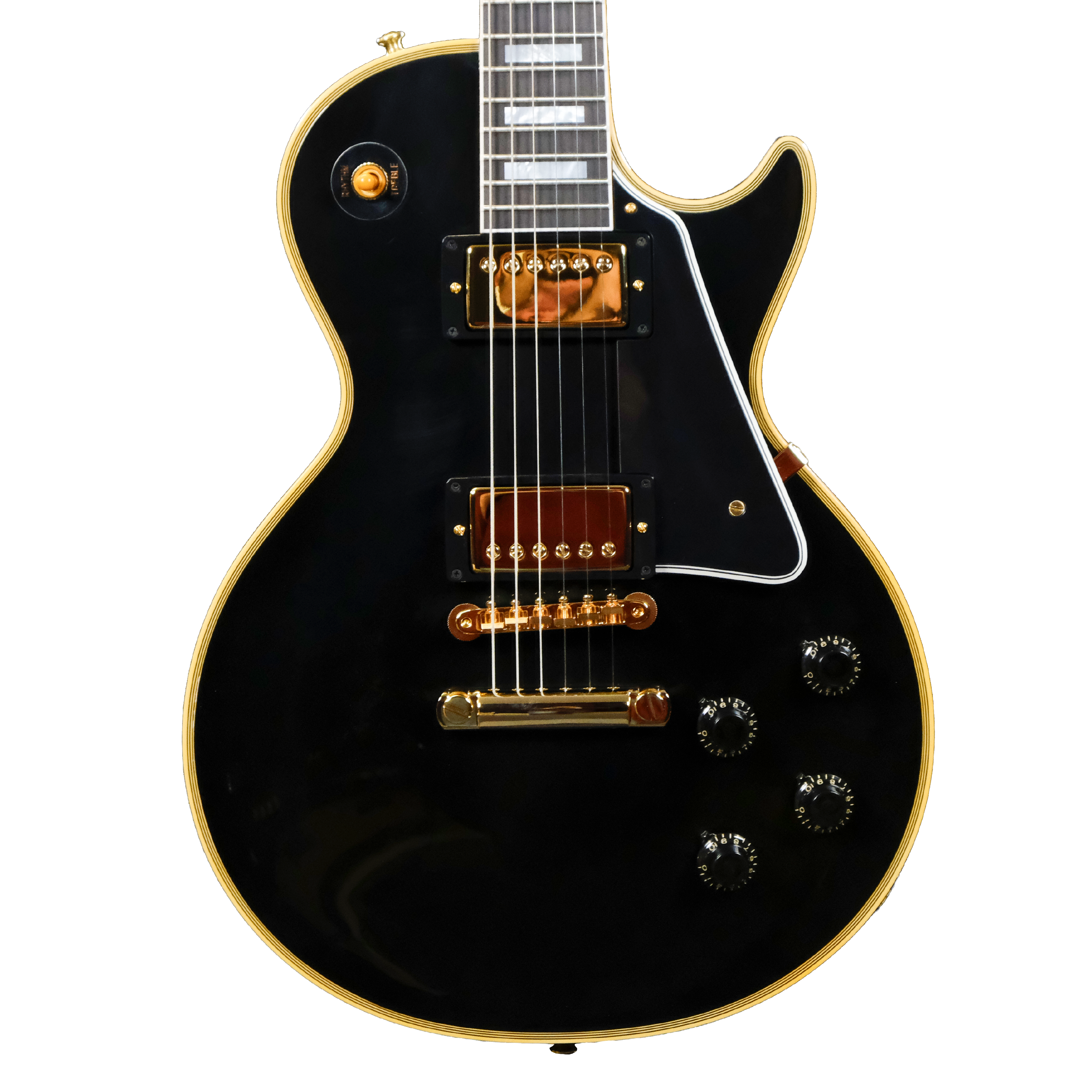 Gibson Custom 1957 Les Paul Custom Reissue VOS Electric Guitar-Ebony 2-Pickup