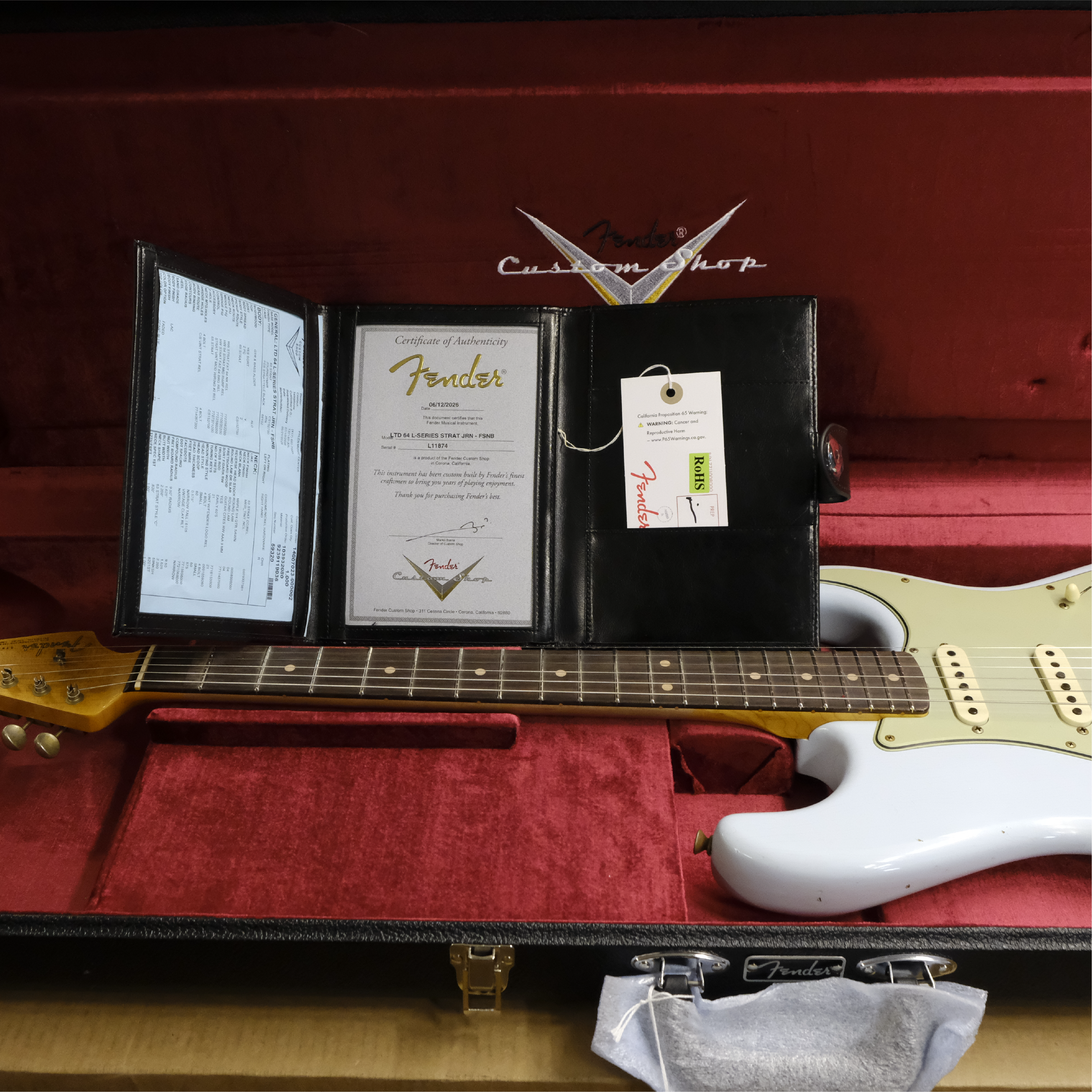 Fender Custom Shop Limited Edition 1964 L-Series Stratocaster Journeyman Relic - Faded Sonic Blue