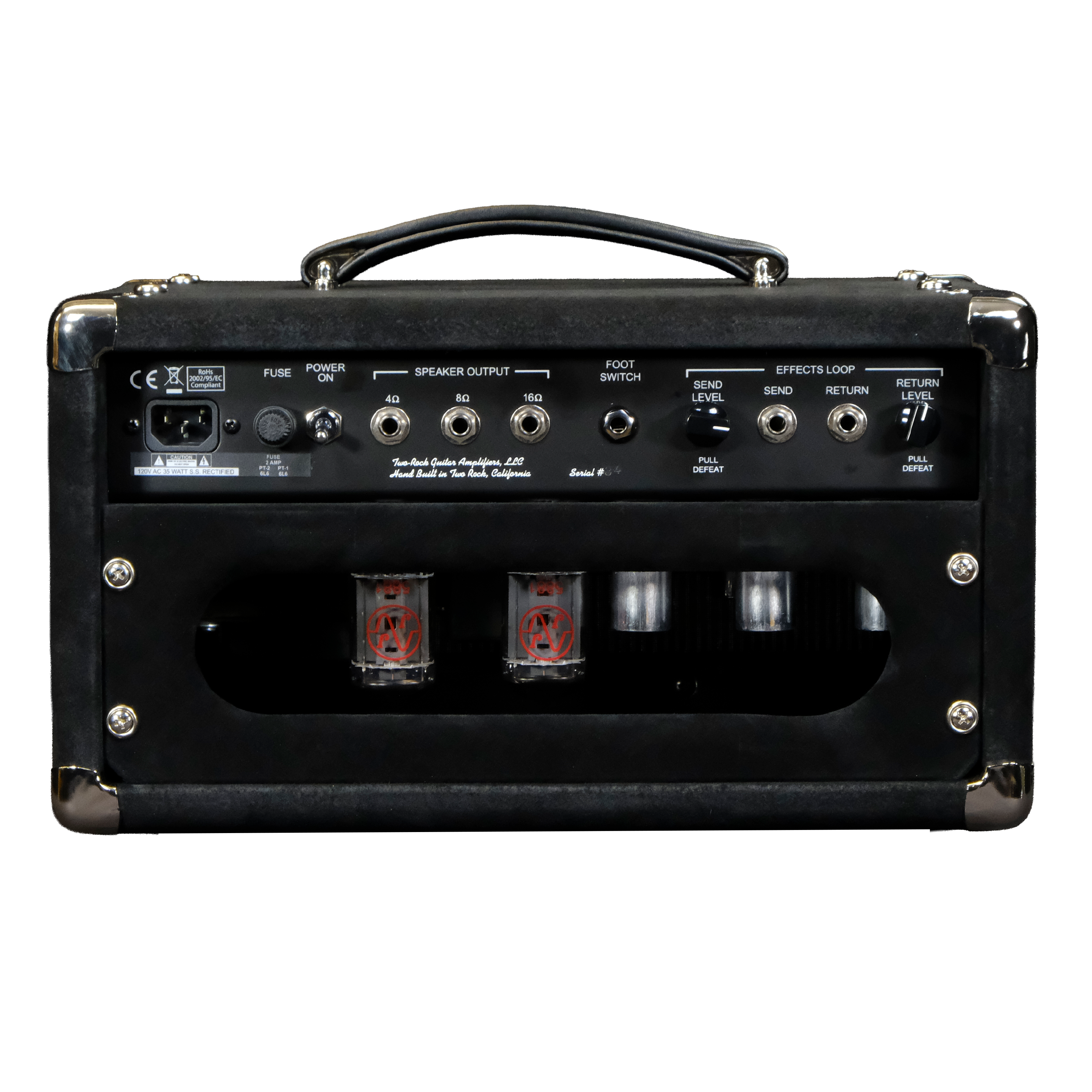 Two-Rock Studio Overdrive Head - Black Suede with Grey Pinstripe