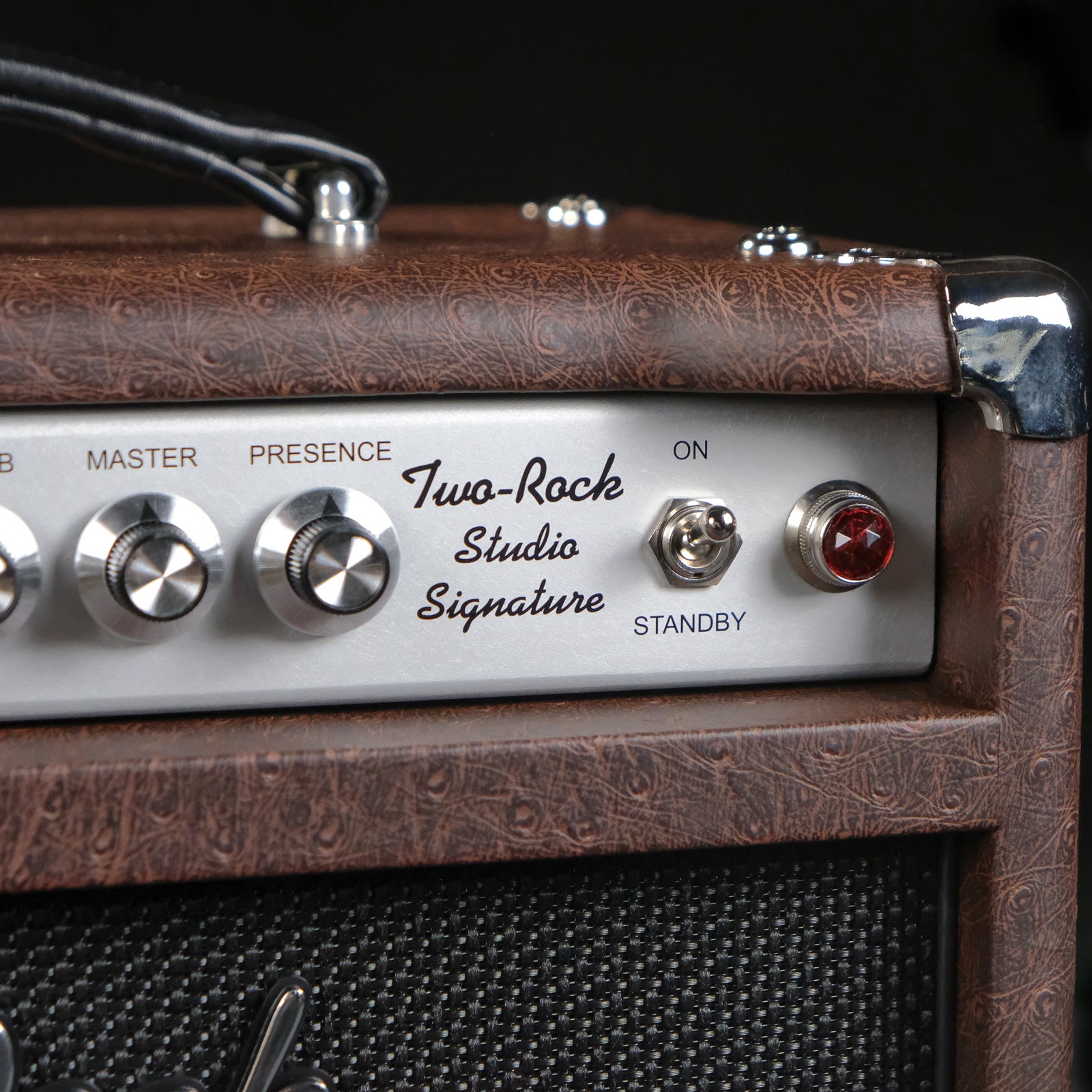 Two-Rock Studio Signature 35-watt Head Amp - Brown Ostrich, Black Matrix with Silver Face - Palen Music