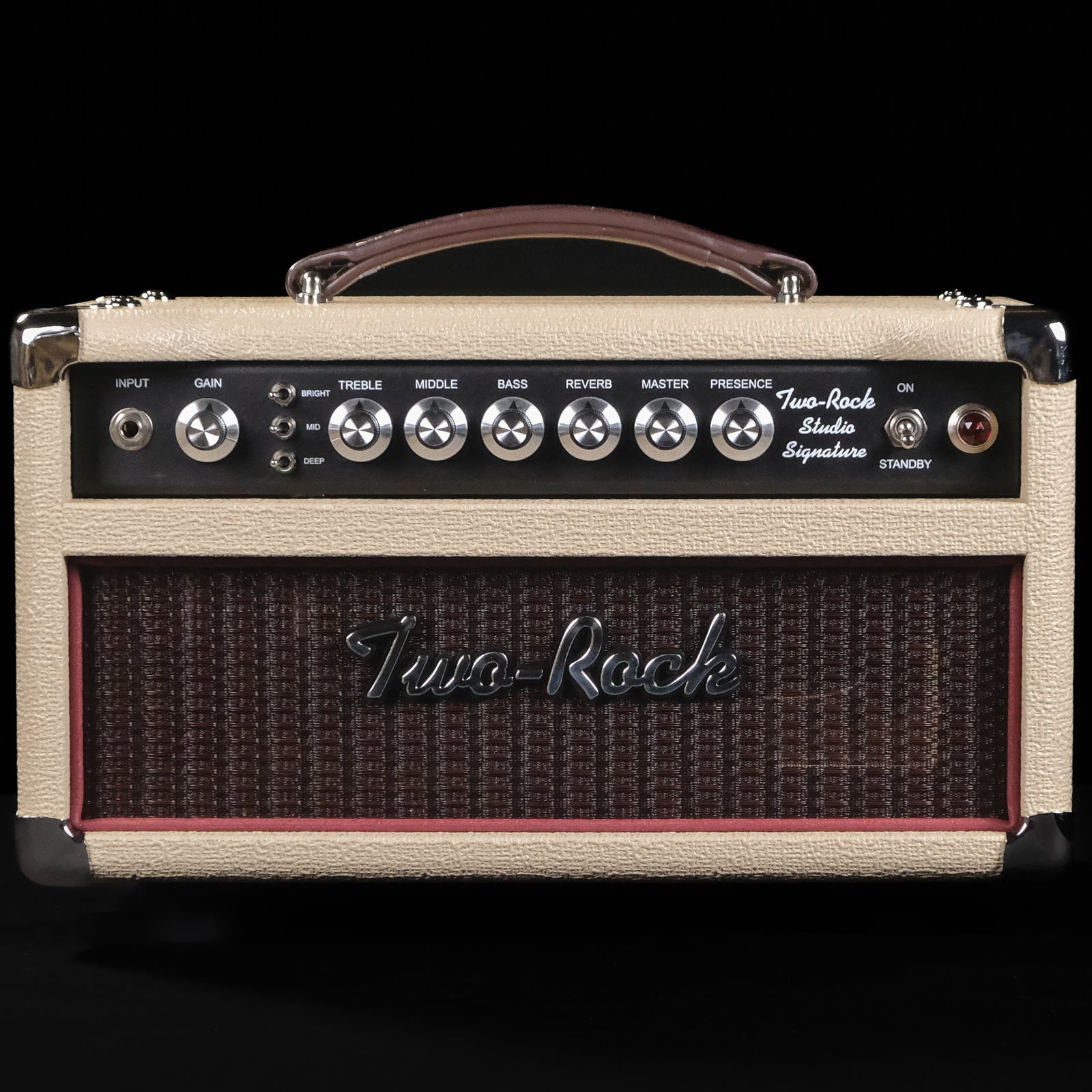 Two-Rock Studio Signature Head Amp - Blonde Tolex with Black Face, Oxblood Cloth - Palen Music