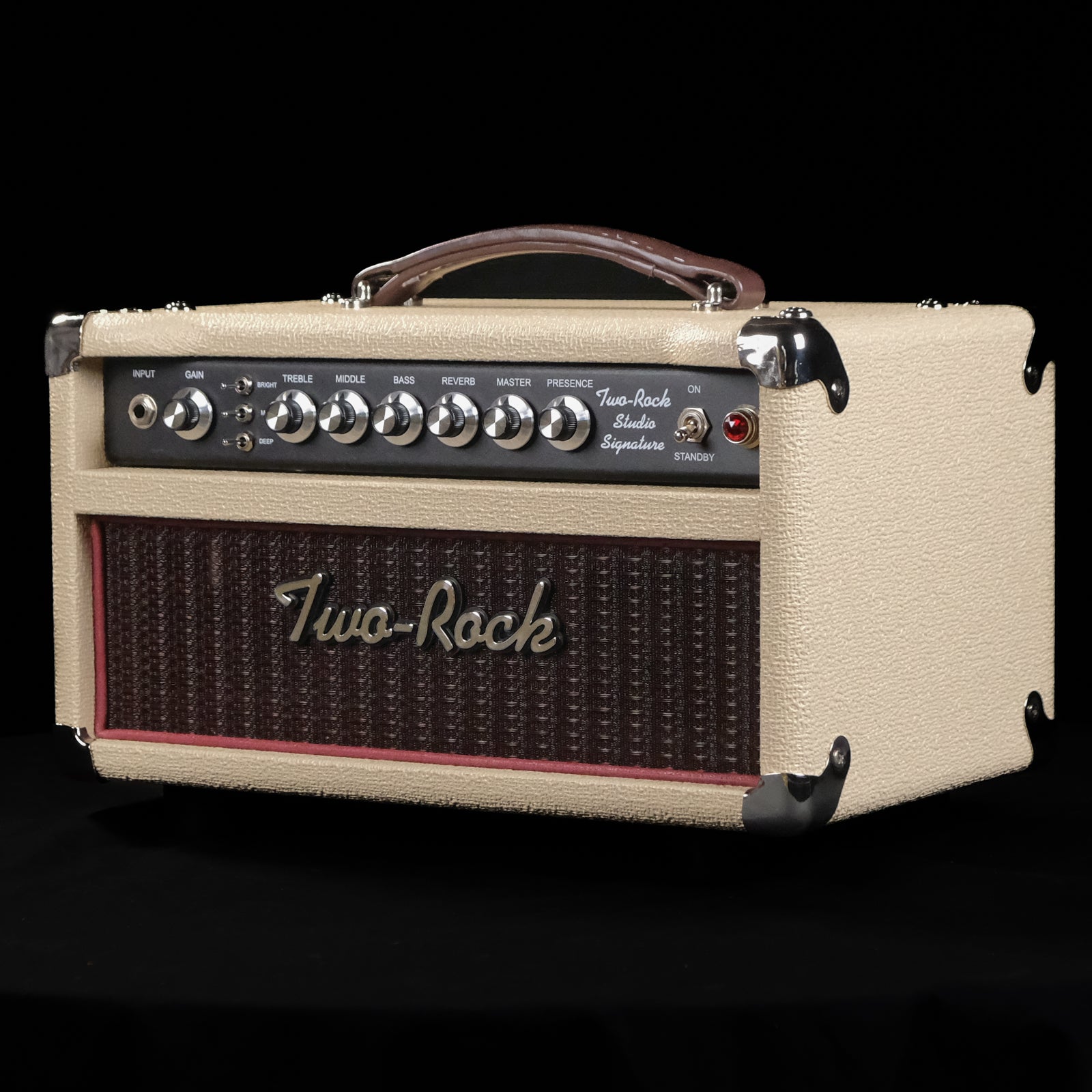 Two-Rock Studio Signature Head Amp - Blonde Tolex with Black Face, Oxblood Cloth - Palen Music
