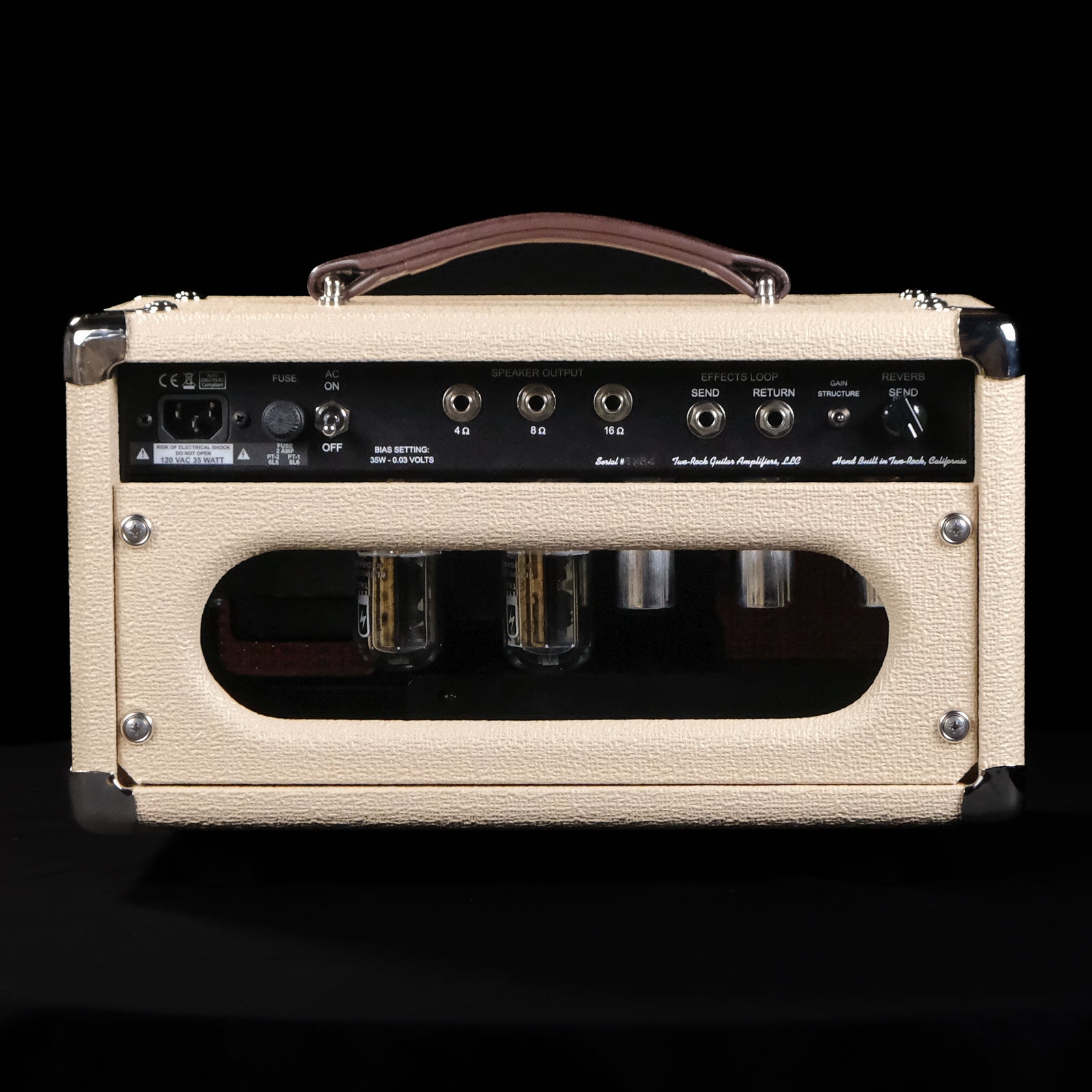 Two-Rock Studio Signature Head Amp - Blonde Tolex with Black Face, Oxblood Cloth - Palen Music