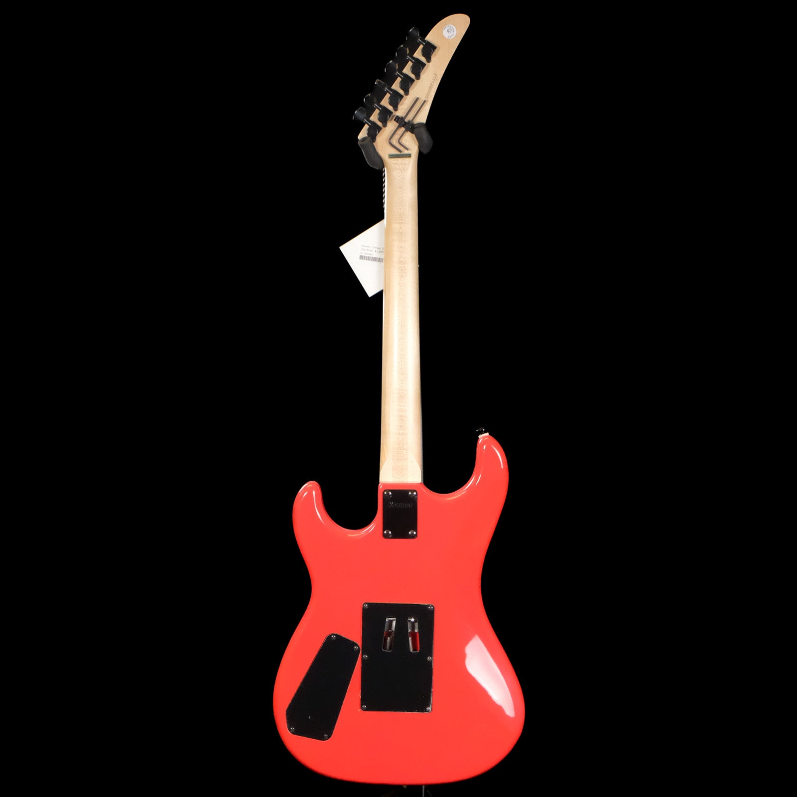 Used Kramer Baretta "Danger Zone" Electric Guitar - Warning Tape on White Red