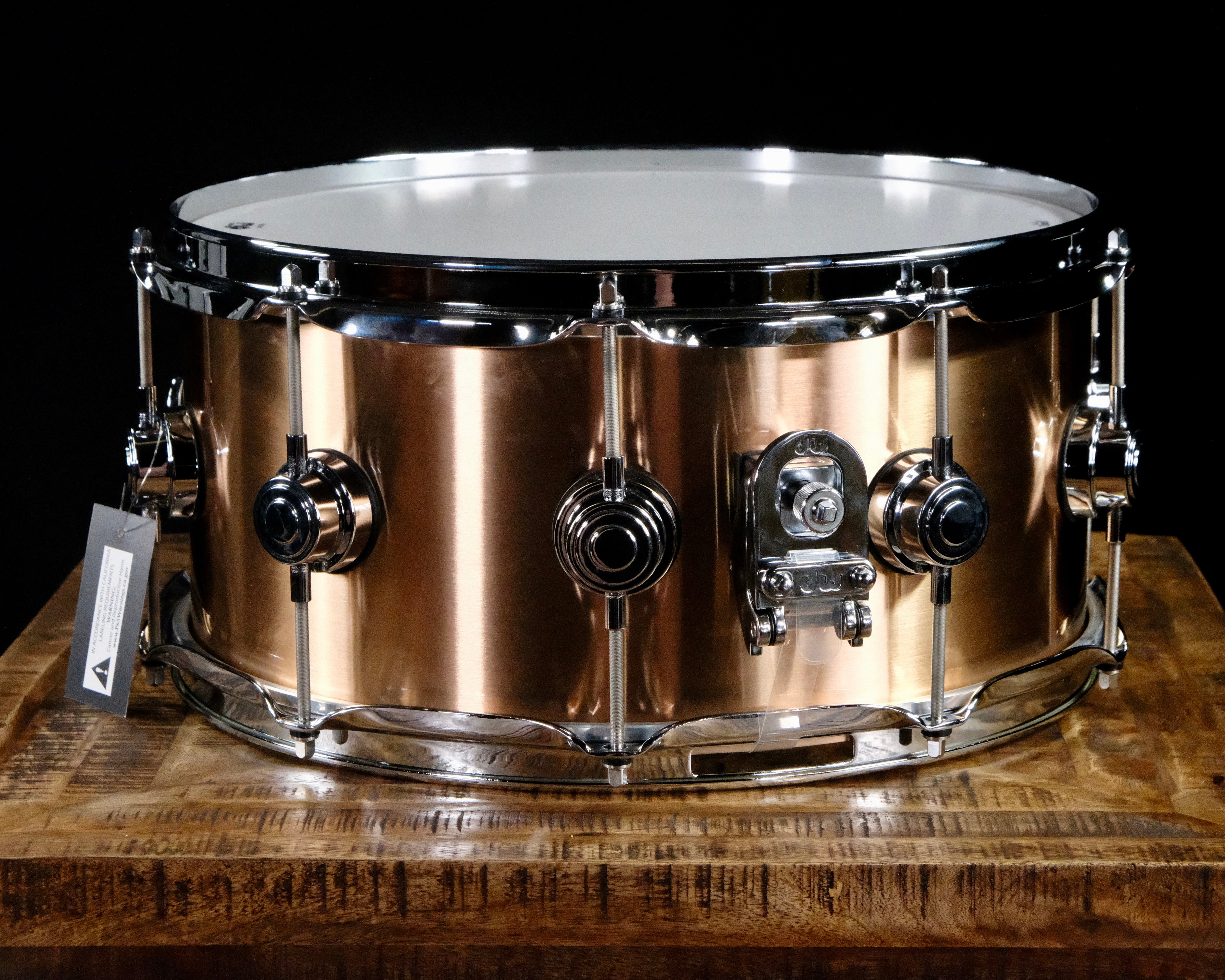DW Collector's Series Metal Snare Drum - 6.5-inch x 14-inch - Brushed Bell Bronze - Palen Music