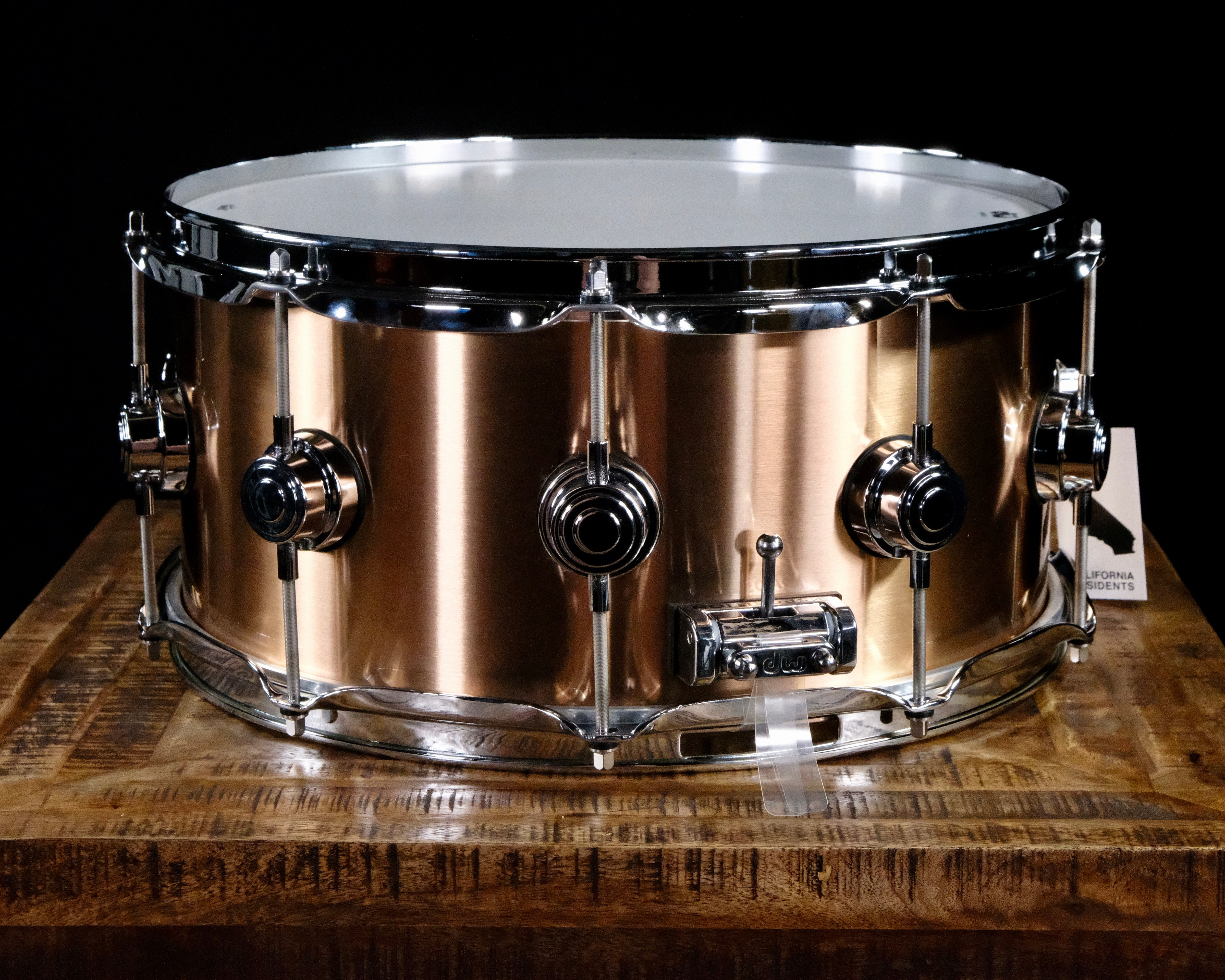 DW Collector's Series Metal Snare Drum - 6.5-inch x 14-inch - Brushed Bell Bronze - Palen Music