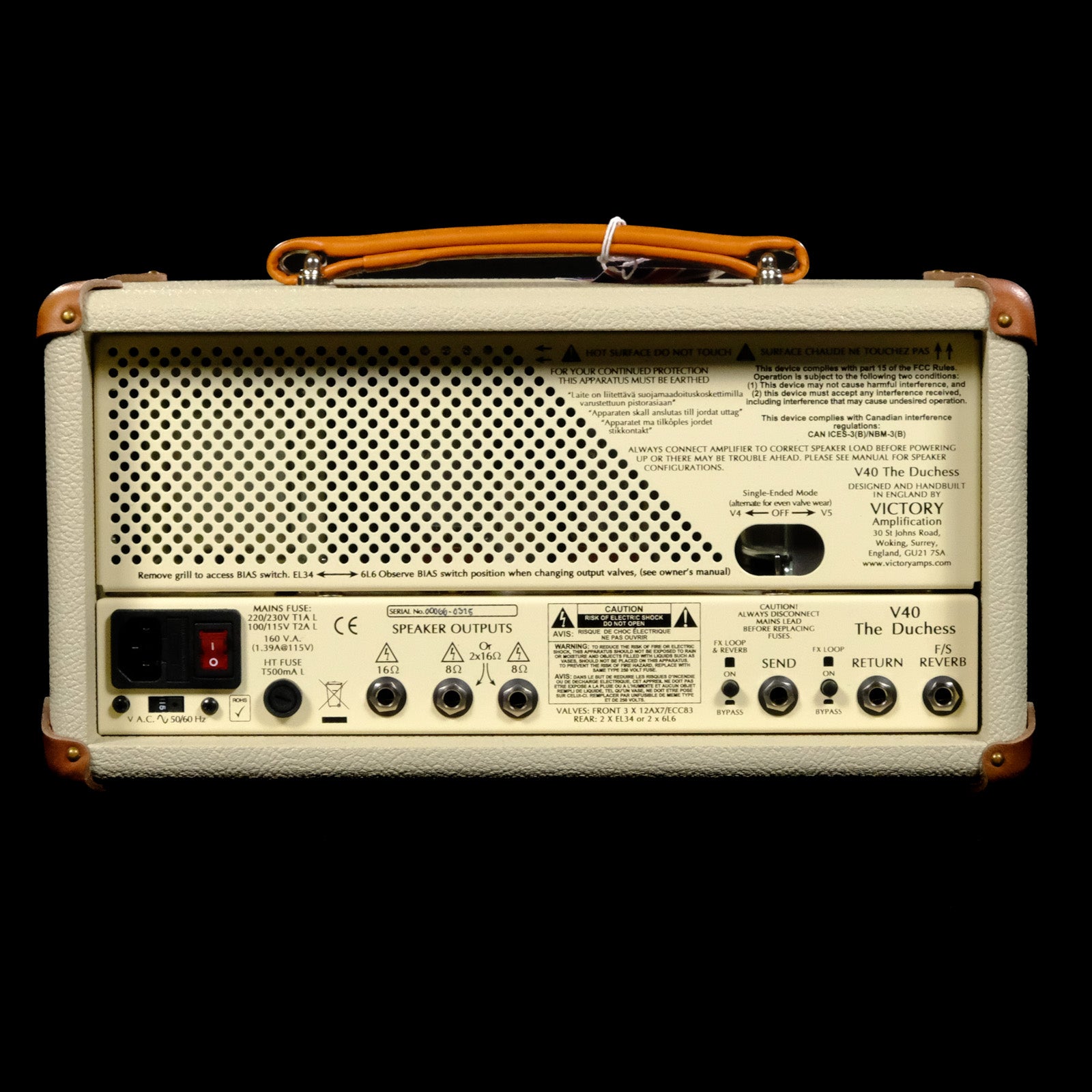 Victory Amps V40 The Duchess Compact Head