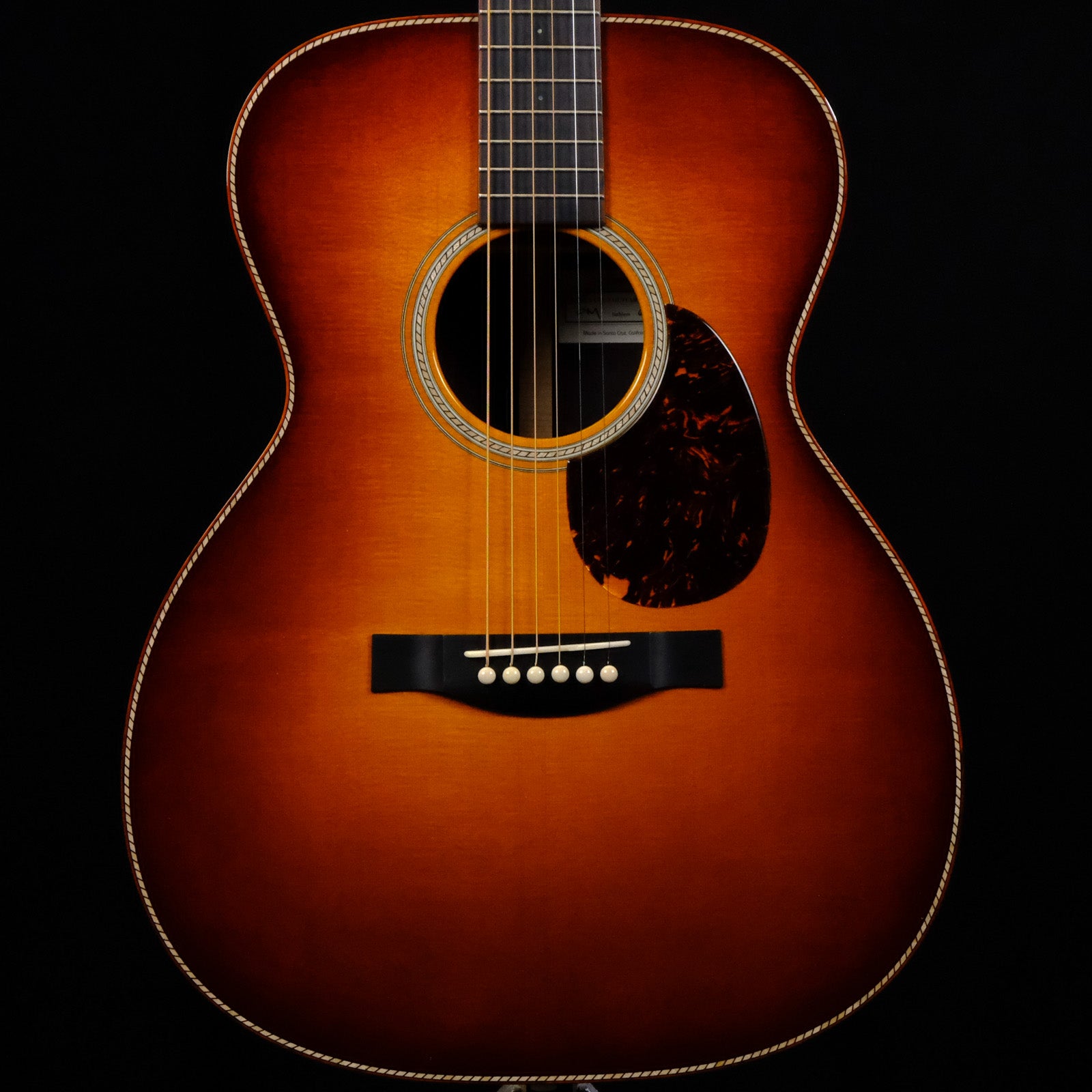 Santa Cruz Custom OM Sitka Spruce - Perimeter Sunburst