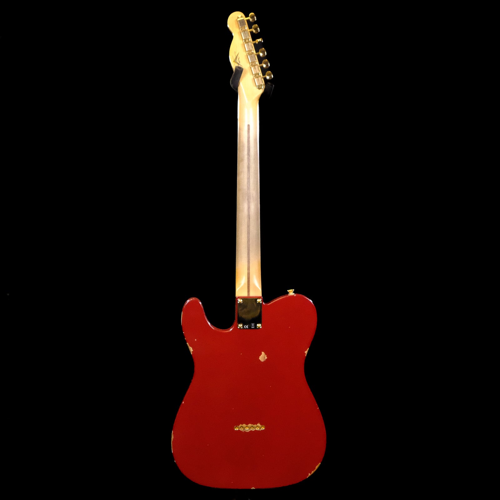 Fender 2025 Collection Limited Edition Custom Shop Hotshot Tele Gold Hardware Relic Electric Guitar - Aged Cimmaron Red