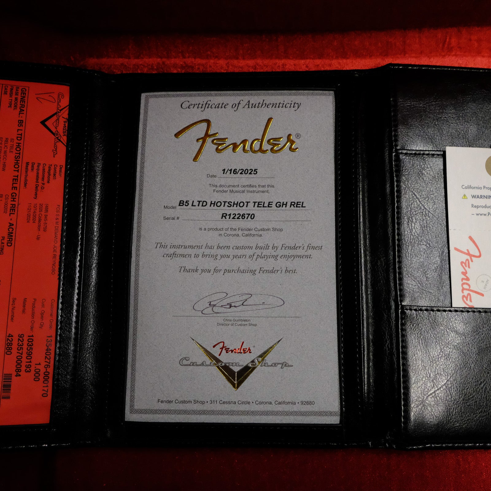 Fender 2025 Collection Limited Edition Custom Shop Hotshot Tele Gold Hardware Relic Electric Guitar - Aged Cimmaron Red