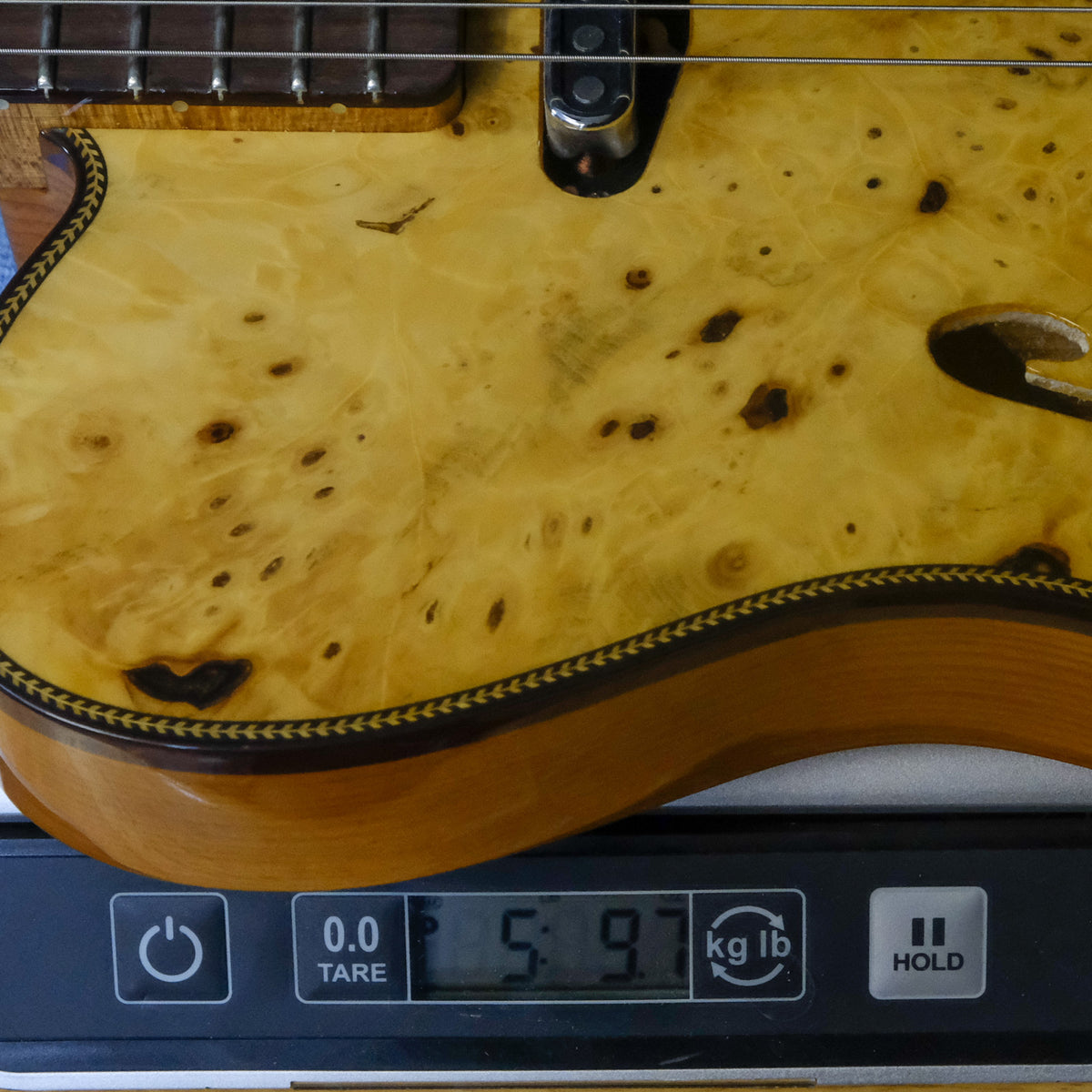 2024 Fender Custom Shop Artisan Buckeye Burl Double Esquire - Aged Natural