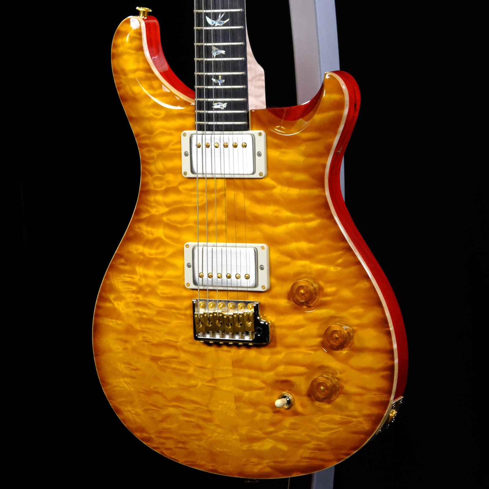 PRS Wood Library DGT Electric Guitar with Bird Inlays - McCarty Sunburst