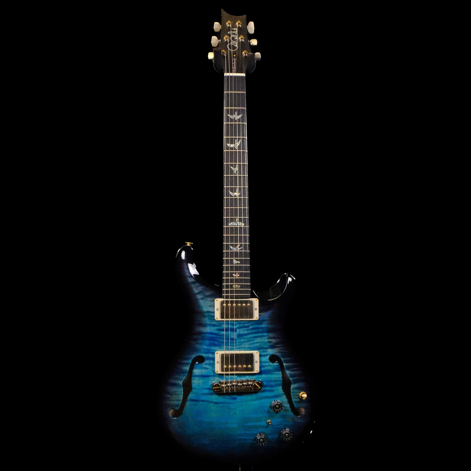 PRS Wood Library Hollowbody II Piezo Electric Guitar - Aquableux Purple Burst