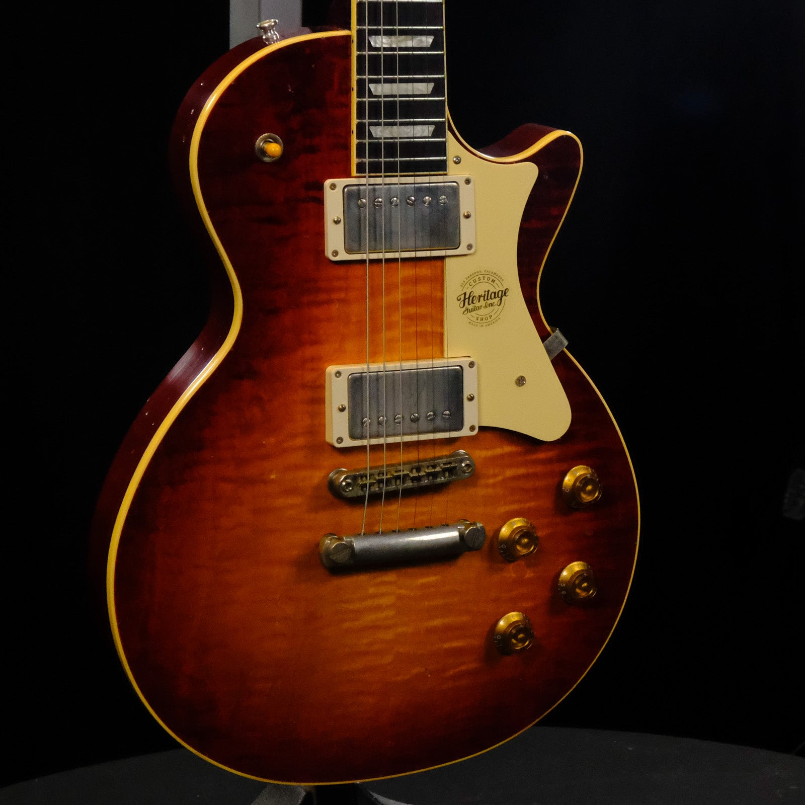 Heritage Artisan Aged Custom Core H-150 Electric Guitar - Dark Cherry Sunburst