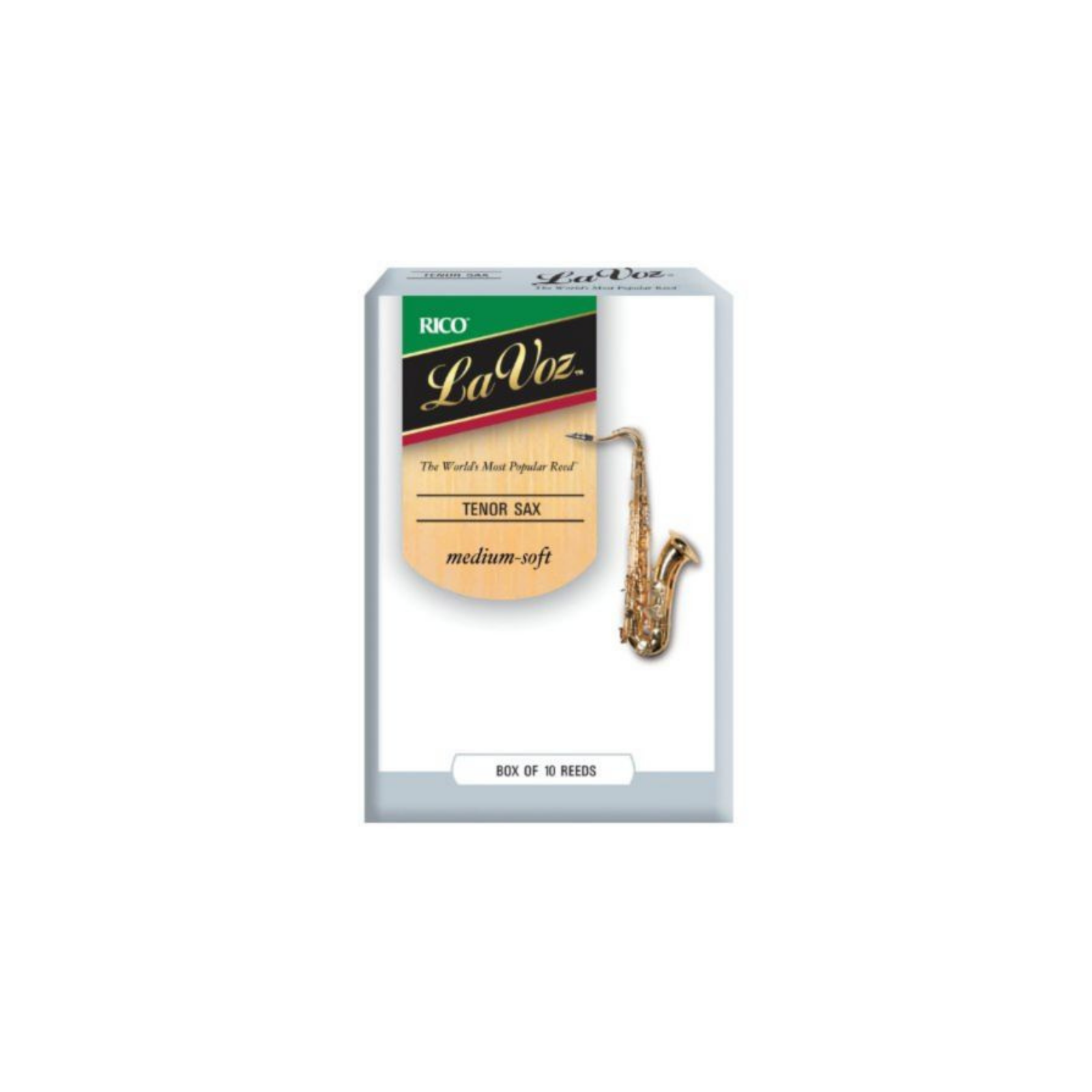 La Voz RKC10MS Tenor Sax Reeds, Strength Medium-Soft (10-Pack)