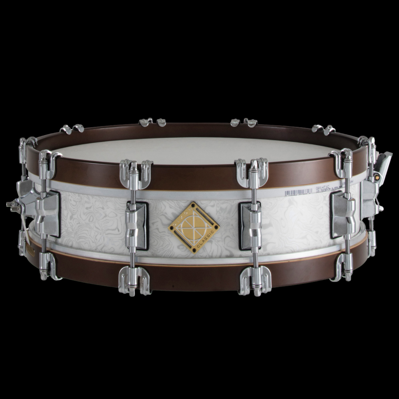 Dixon Classic 3.5" x 14" Sub Zero White Wood Hoops Snare Drum