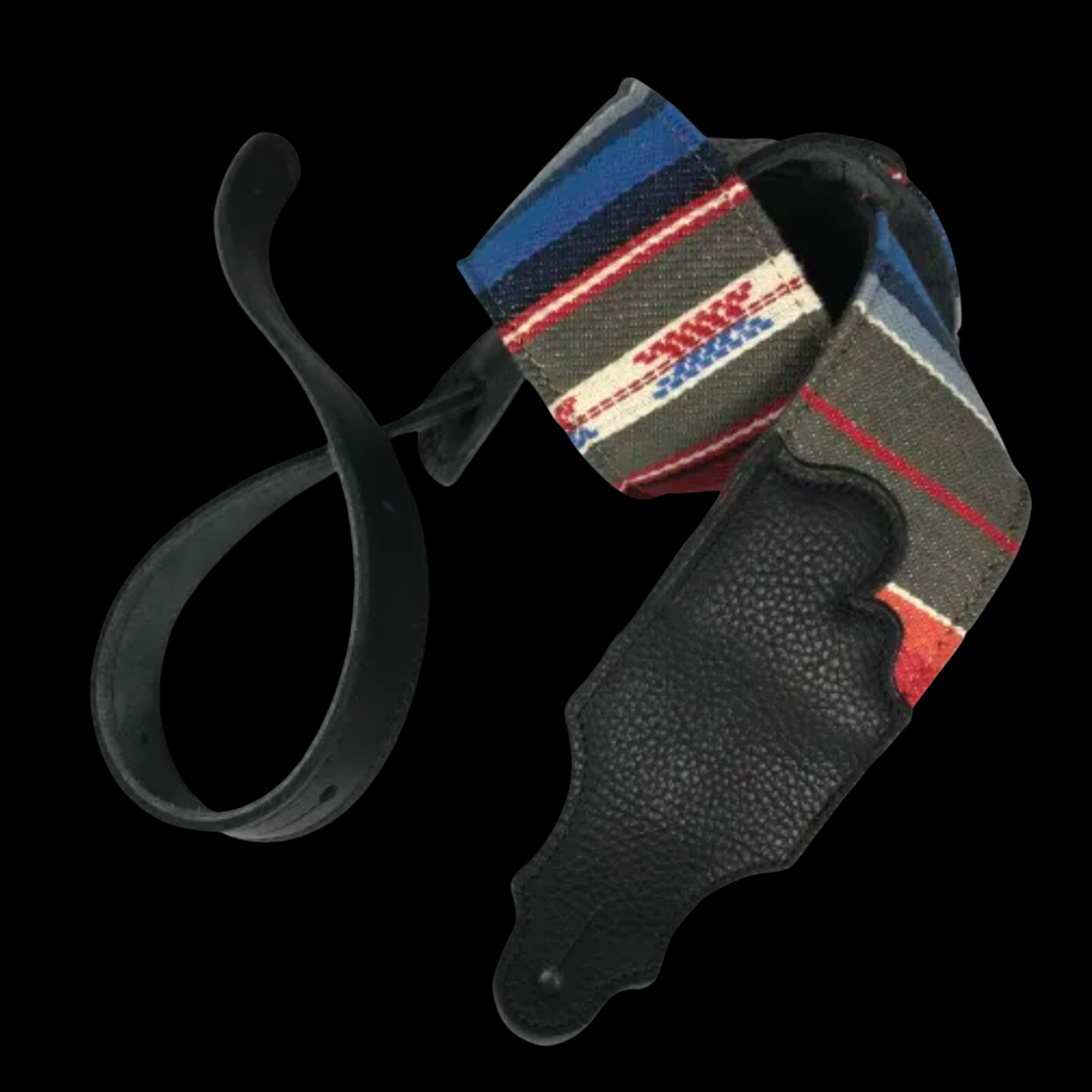 Franklin Straps 3" Saddle Blanket Guitar Strap - Black - Palen Music