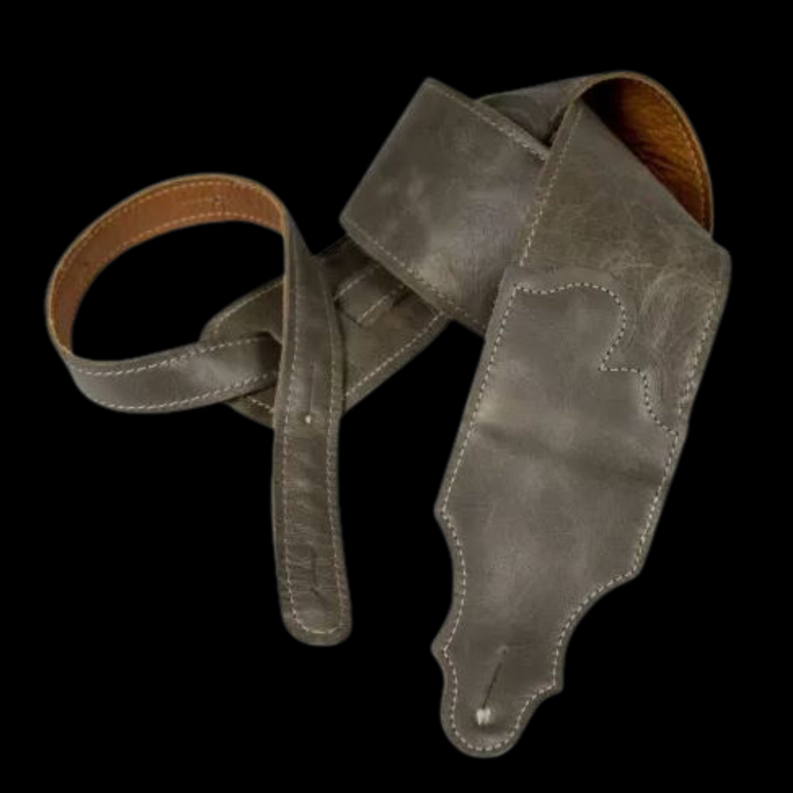 Franklin Straps 3” Jackson Hole Aged Leather - Gray - Palen Music