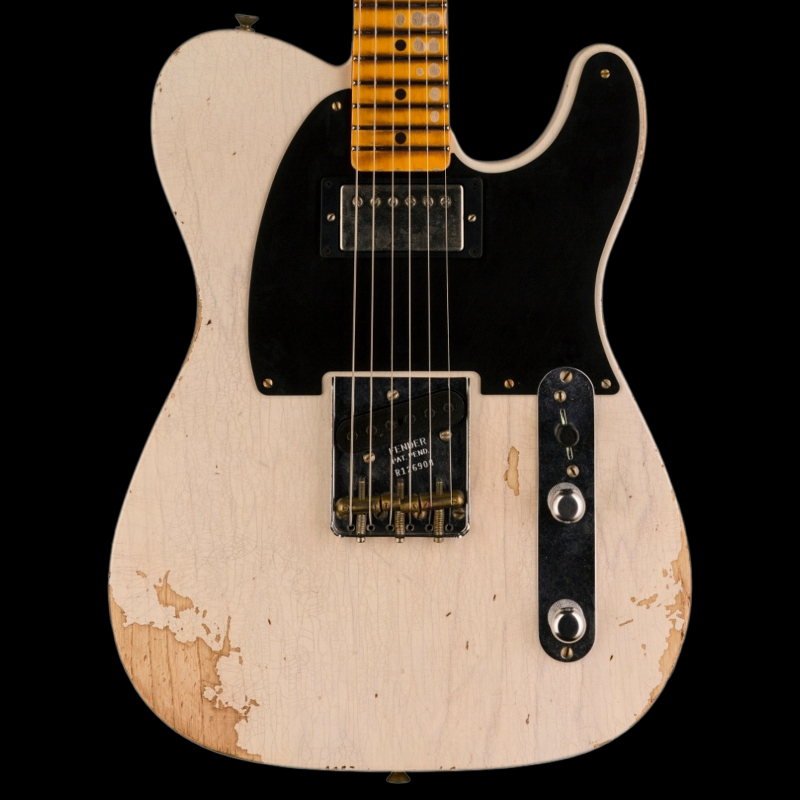Fender Custom Shop 2023 Event Limited Edition '52 Blackguard HS Telecaster Relic - Aged White Blonde - Palen Music