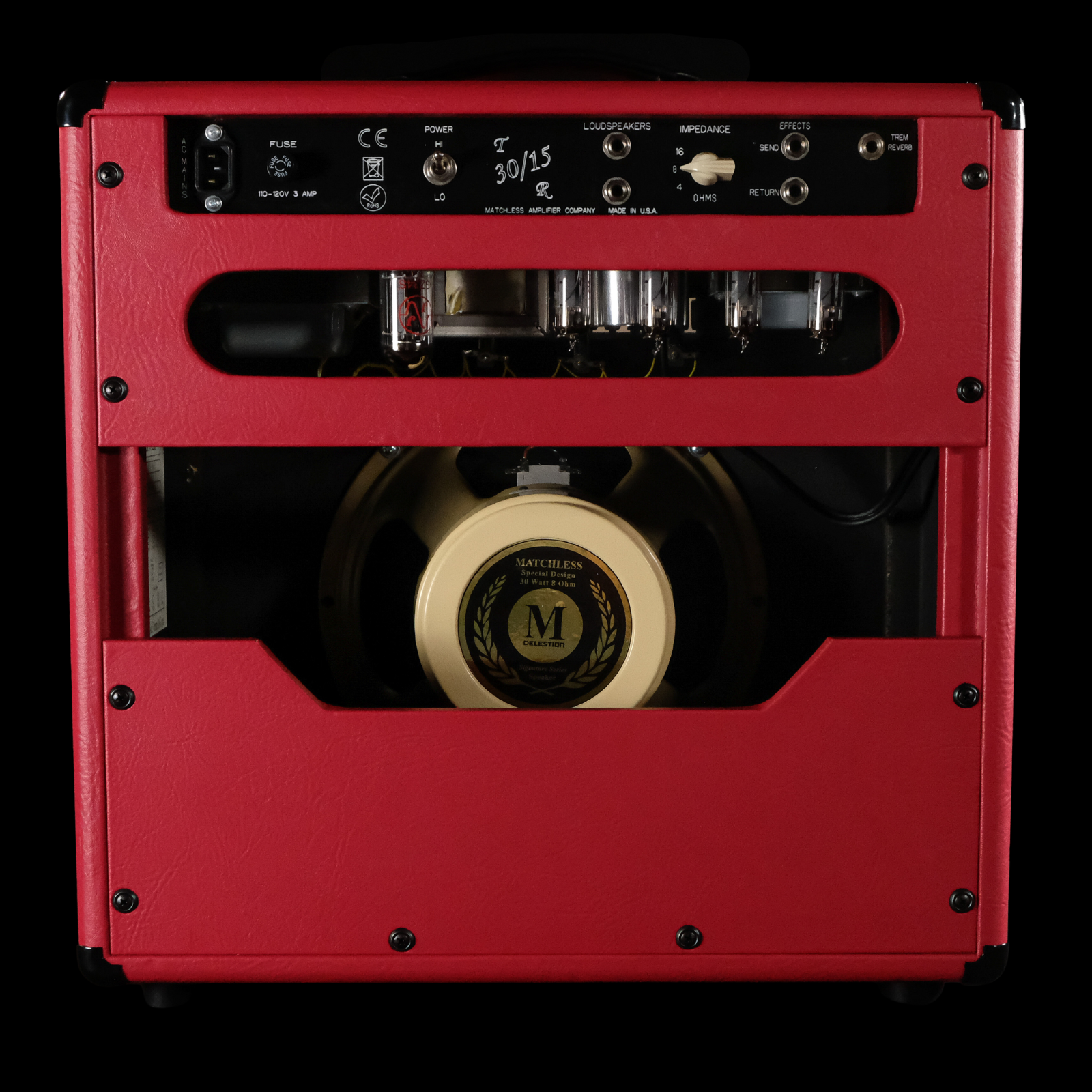 Matchless 30/15 1x12 Reverb and Tremolo Combo - Red with Silver Grill - Palen Music