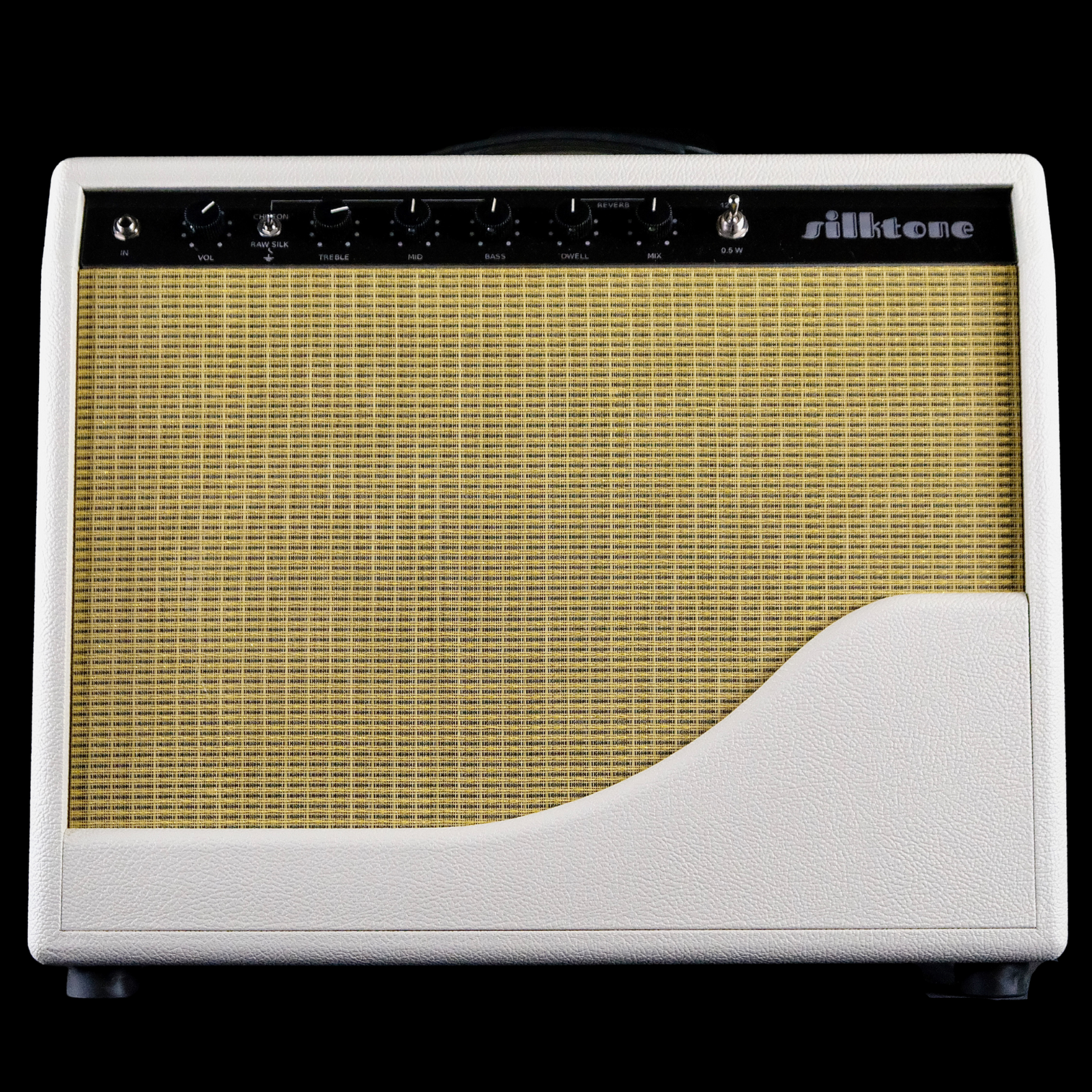 Silktone 12w KT66 Hand Wired Combo Amp - White Tolex with Gold Weave Grill - Palen Music