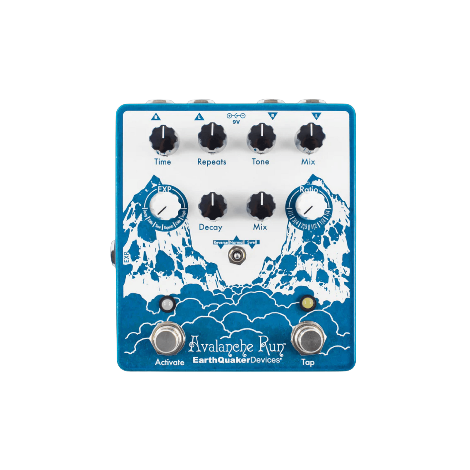 reverb with delay pedal EarthQuaker Devices Avalanche Run Stereo Delay & Reverb V2