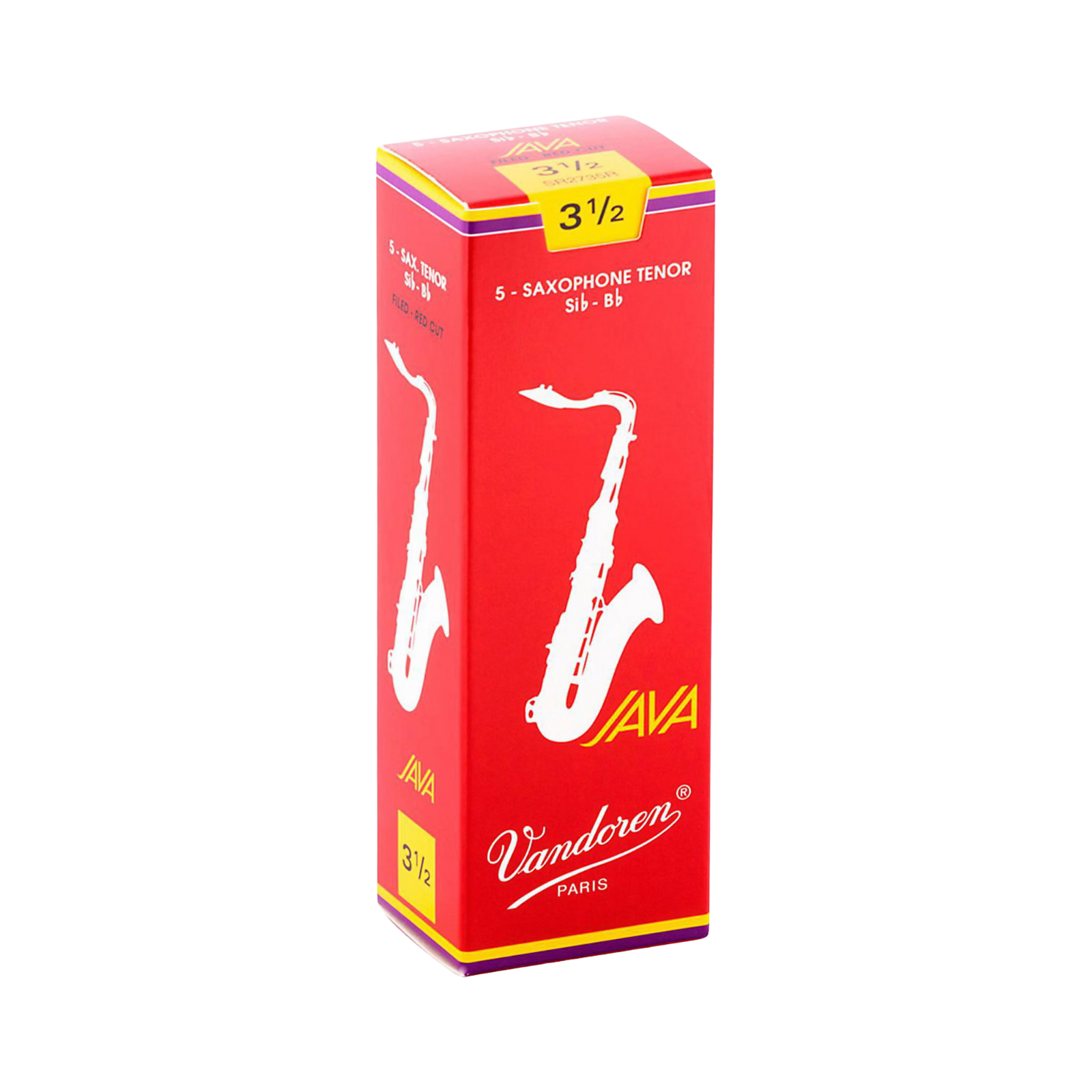 Vandoren JAVA Filed Red Cut Tenor Saxophone Reeds 3.5