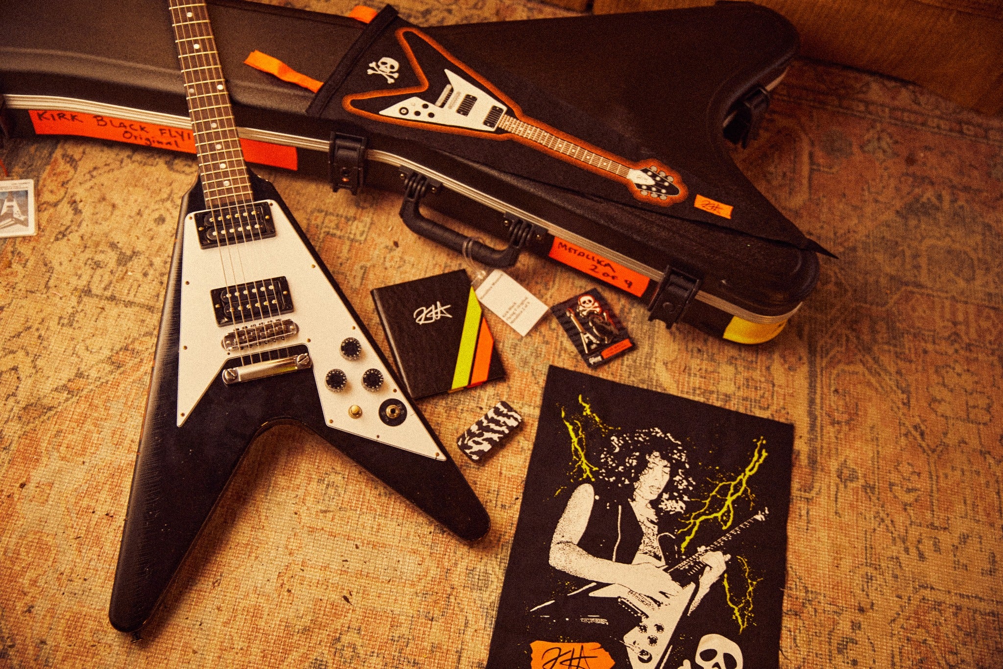 Gibson Custom Shop Kirk Hammett 1979 Flying V - Ebony - Palen Music