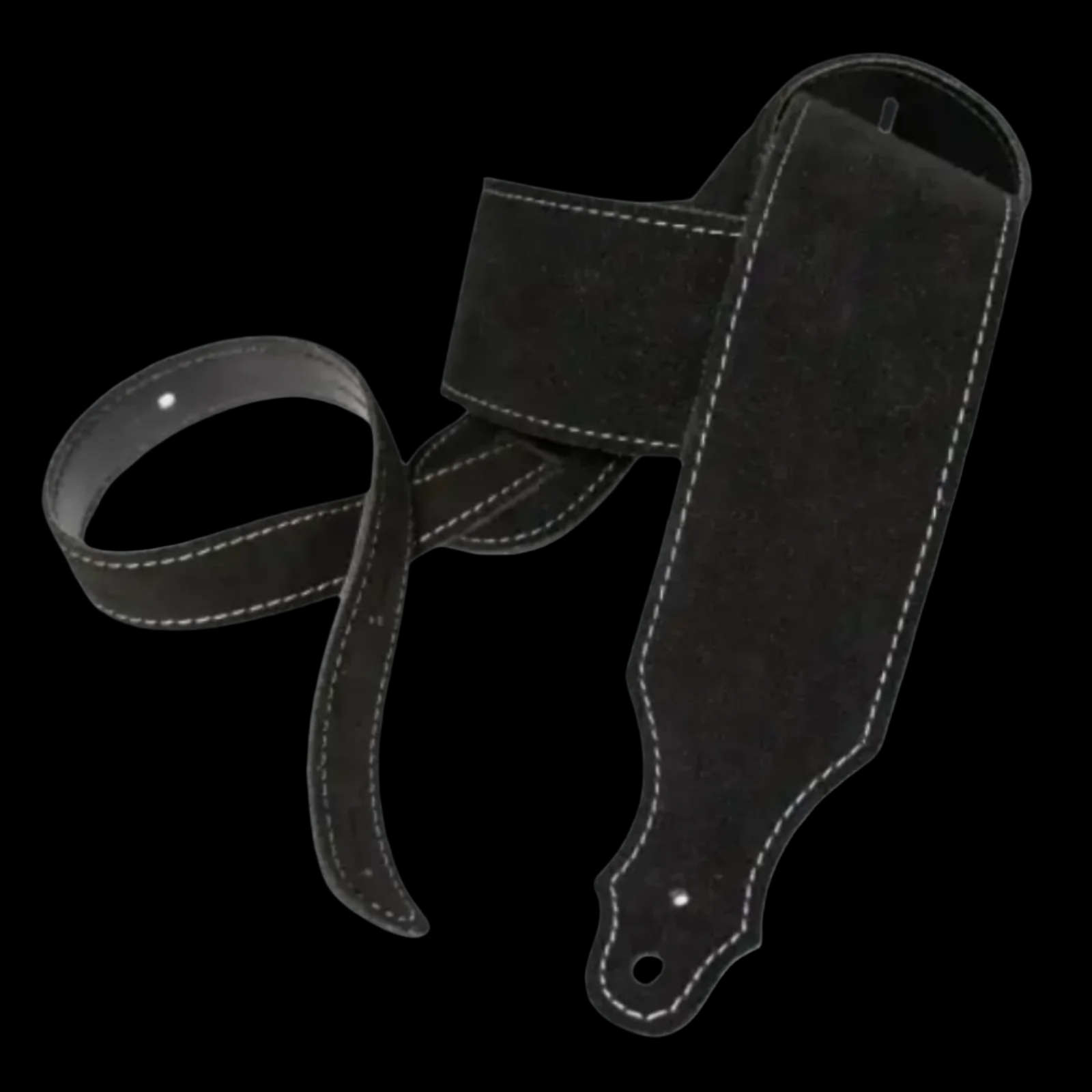 Franklin Straps 2.5" Purist Suede Guitar Strap (Black) - Palen Music