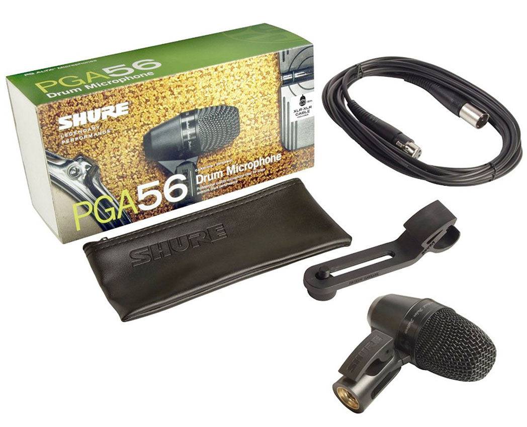 Shure PGA56 Dynamic Snare/Tom Microphone w/ XLR Cable - Palen Music