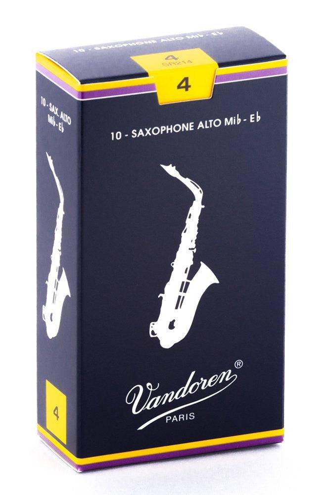 Vandoren Traditional Alto Saxophone Reeds - Box of 10 - Palen Music