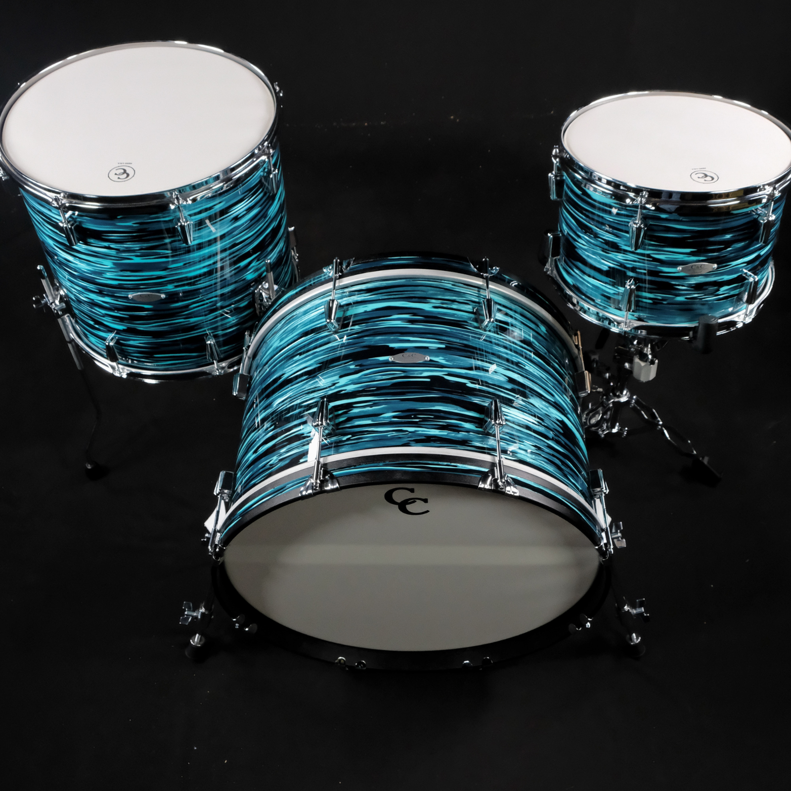 C&C Drum Co Player Date II Big Beat Shell Pack (Turquoise and Black Pearl) - Palen Music