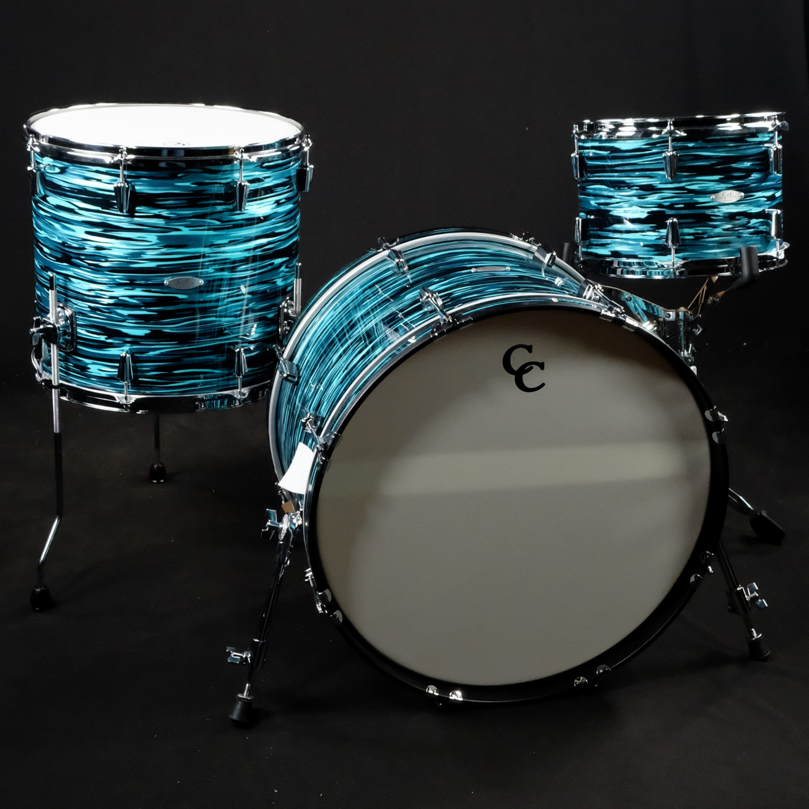 C&C Drum Co Player Date II Big Beat Shell Pack (Turquoise and Black Pearl) - Palen Music