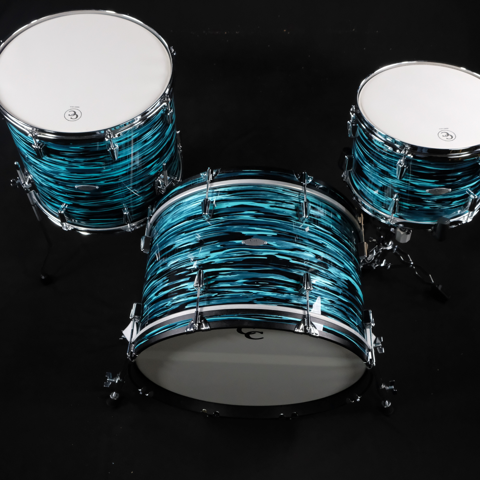 C&C Drum Co Player Date II Big Beat Shell Pack (Turquoise and Black Pearl) - Palen Music