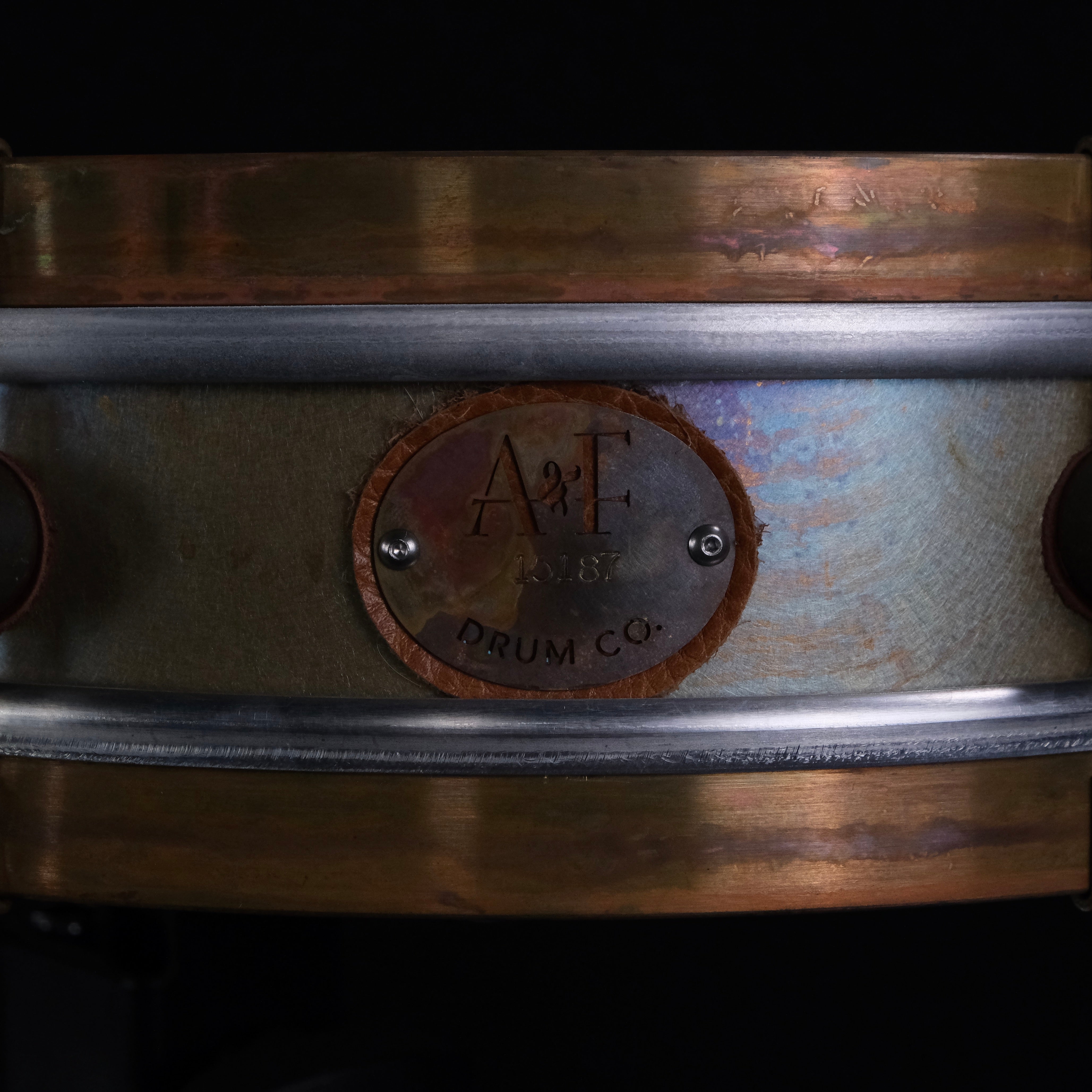 A&F Drum Company Rude Boy Snare Drum - 3-inch x 12-inch - Raw Brass - Palen Music