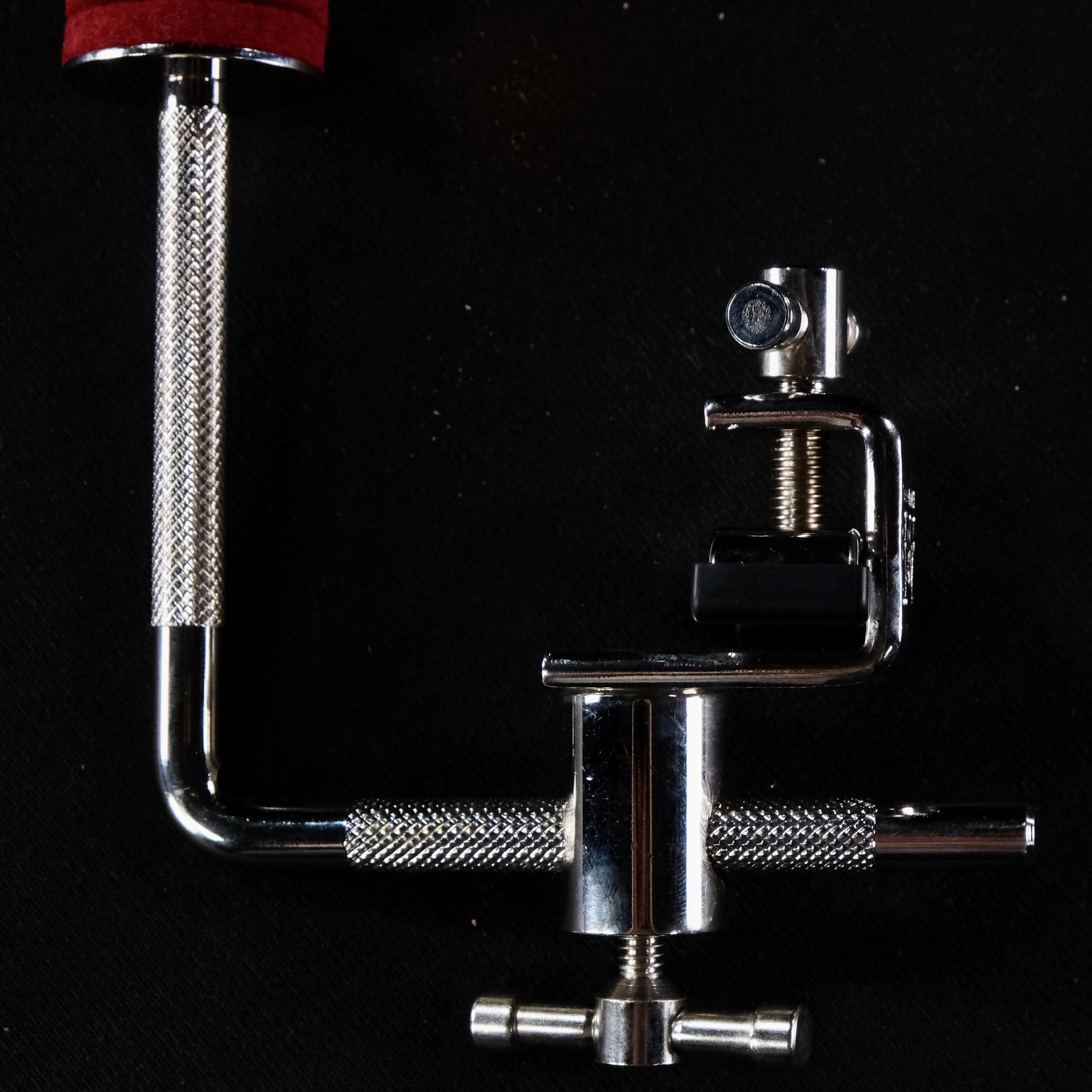 A&F Drum Company AHMCNLA Hoop Clamp with L-Arm - Nickel - Palen Music