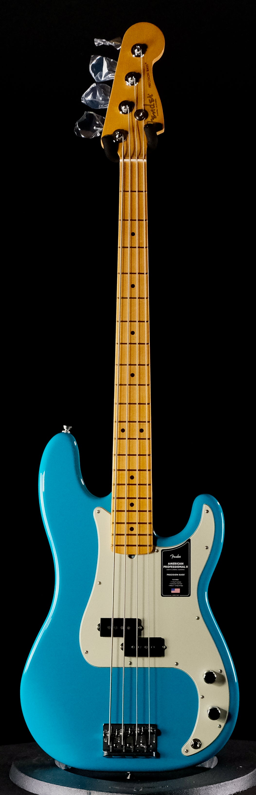 Fender American Professional II Precision Bass - Miami Blue with Maple Fingerboard - Palen Music