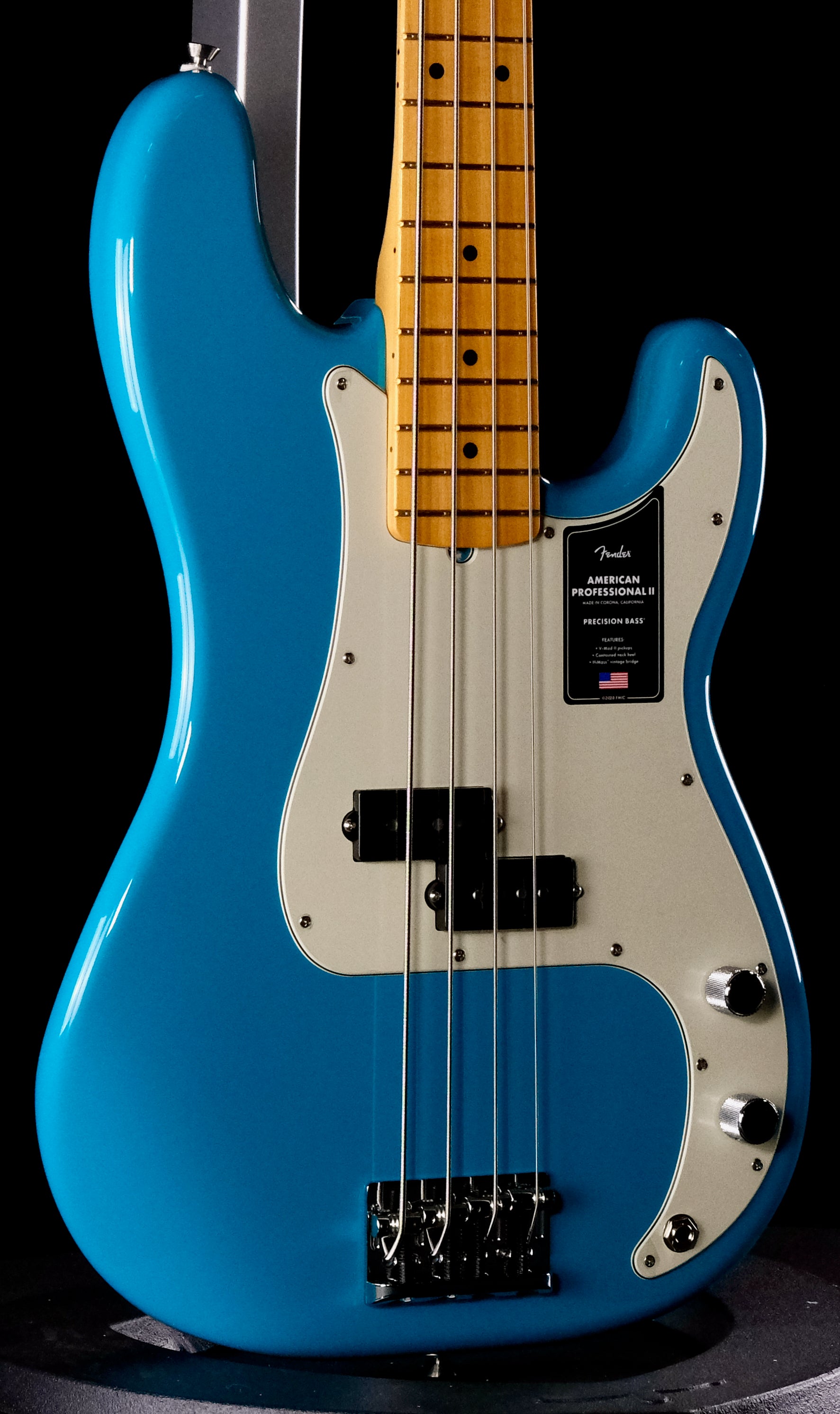 Fender American Professional II Precision Bass - Miami Blue with Maple Fingerboard - Palen Music