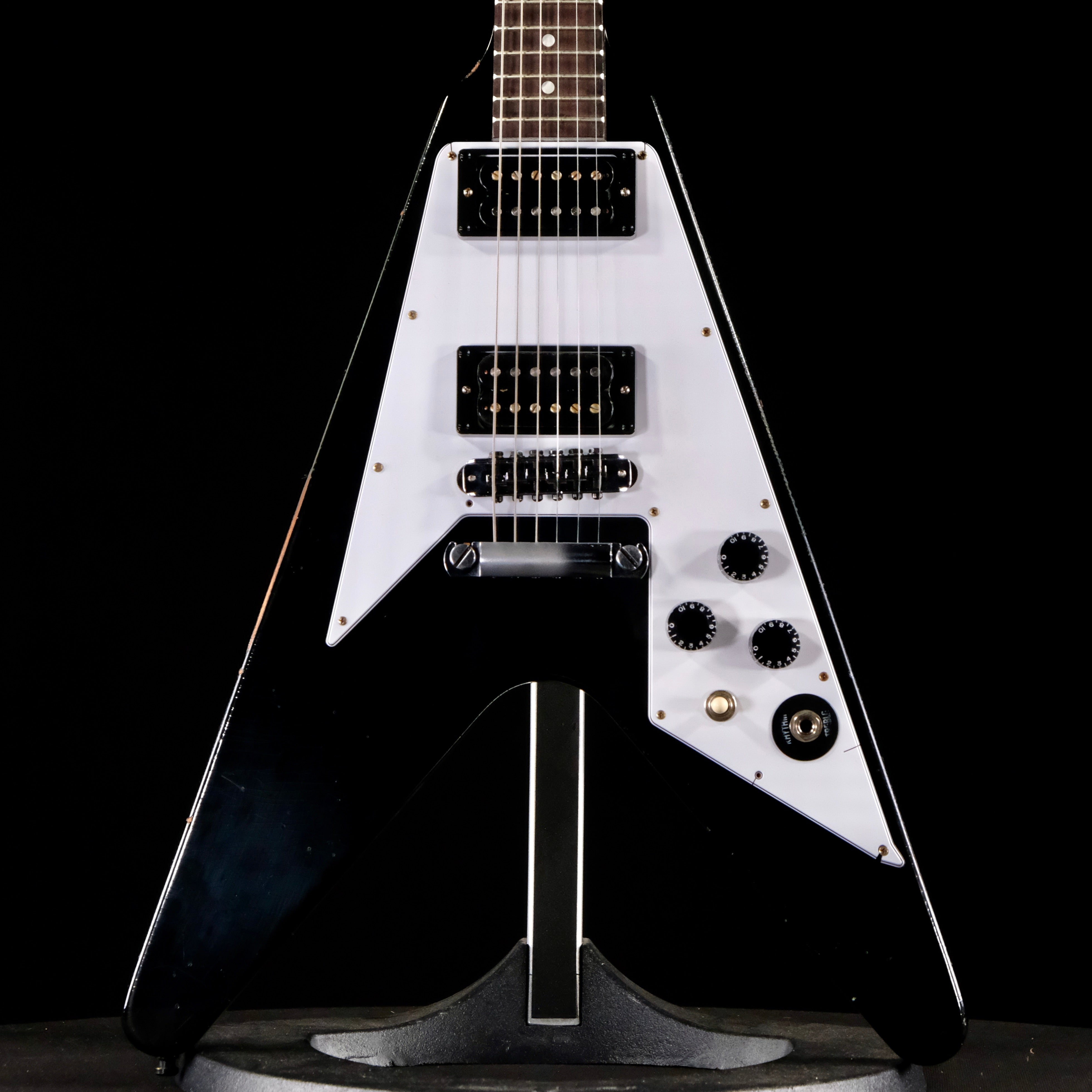 Gibson Custom Shop Kirk Hammett 1979 Flying V - Ebony - Palen Music