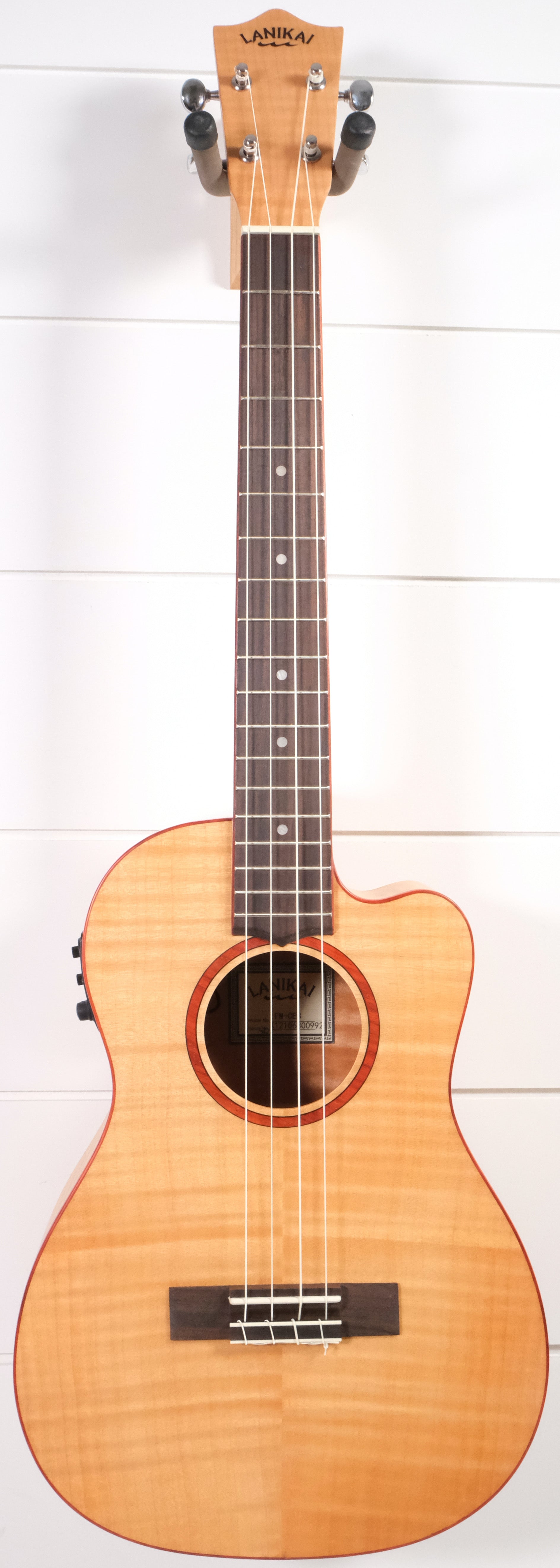 Lanikai FM-CEB Flame Maple Ukulele with Cutaway & Electronics - Baritone - Palen Music