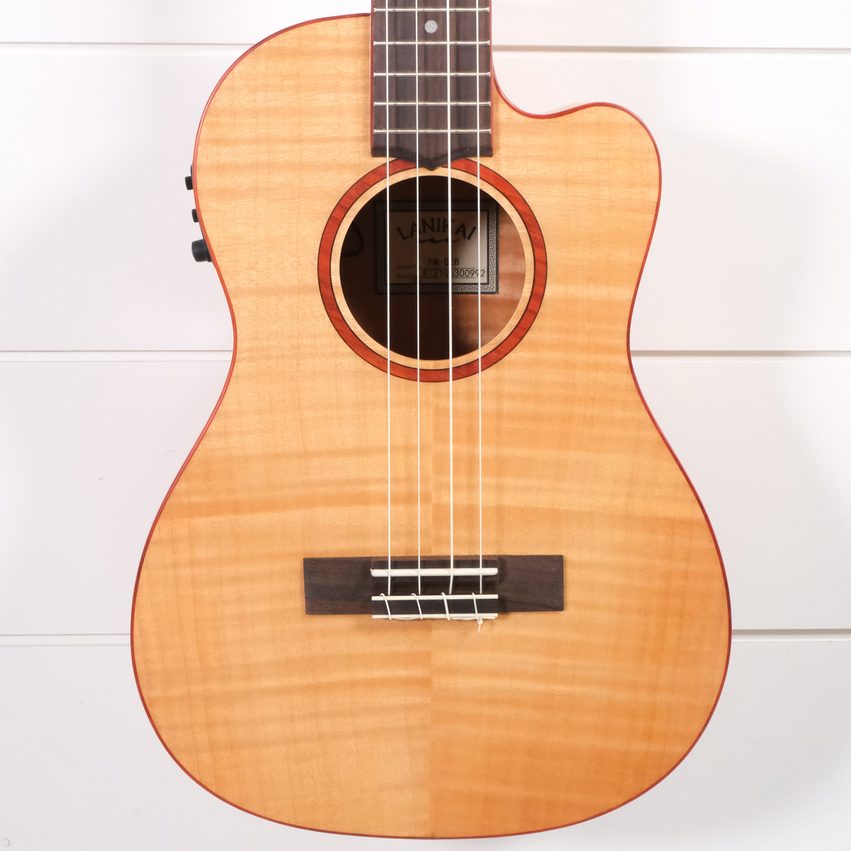 Lanikai FM-CEB Flame Maple Ukulele with Cutaway & Electronics - Baritone - Palen Music