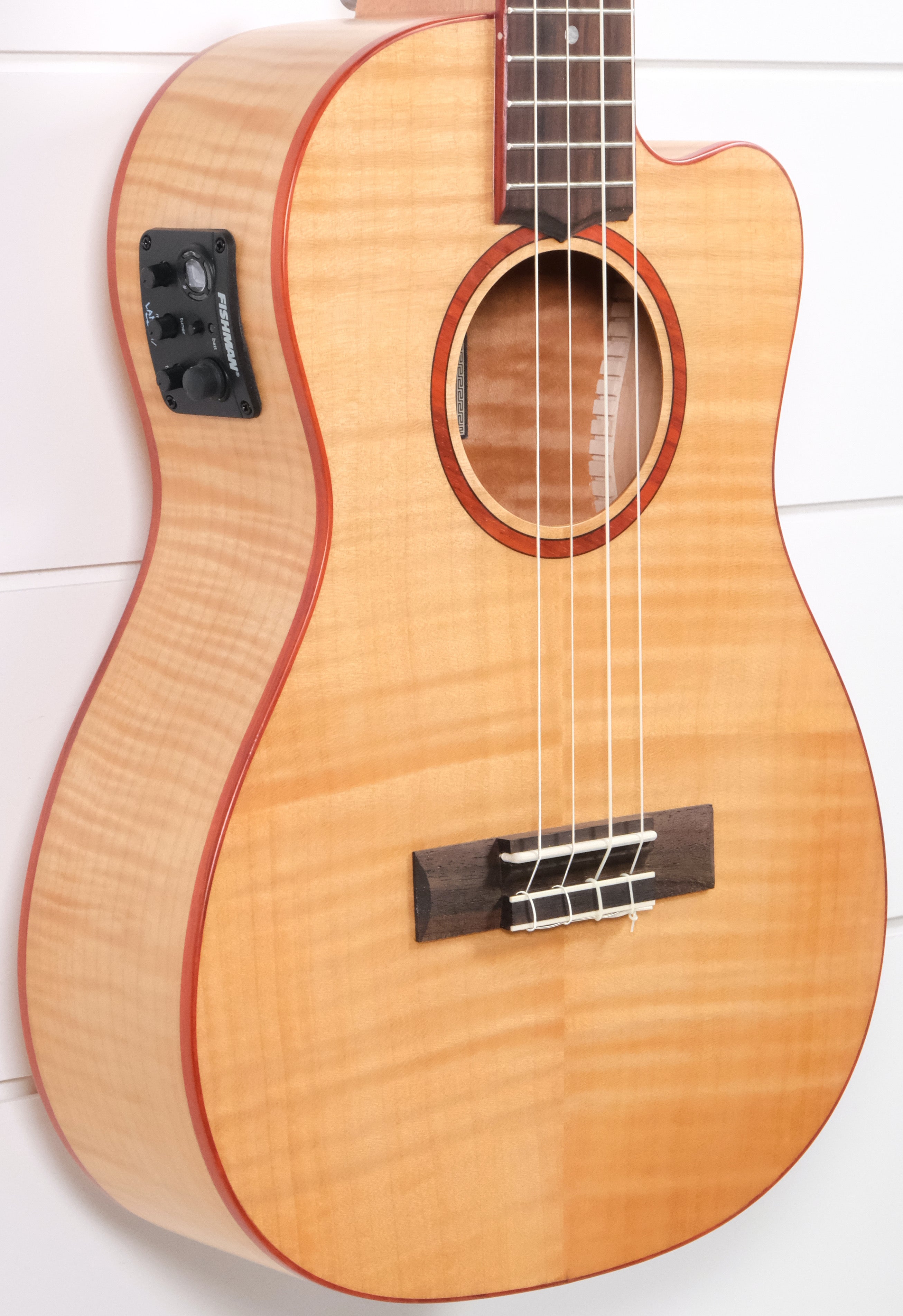 Lanikai FM-CEB Flame Maple Ukulele with Cutaway & Electronics - Baritone - Palen Music