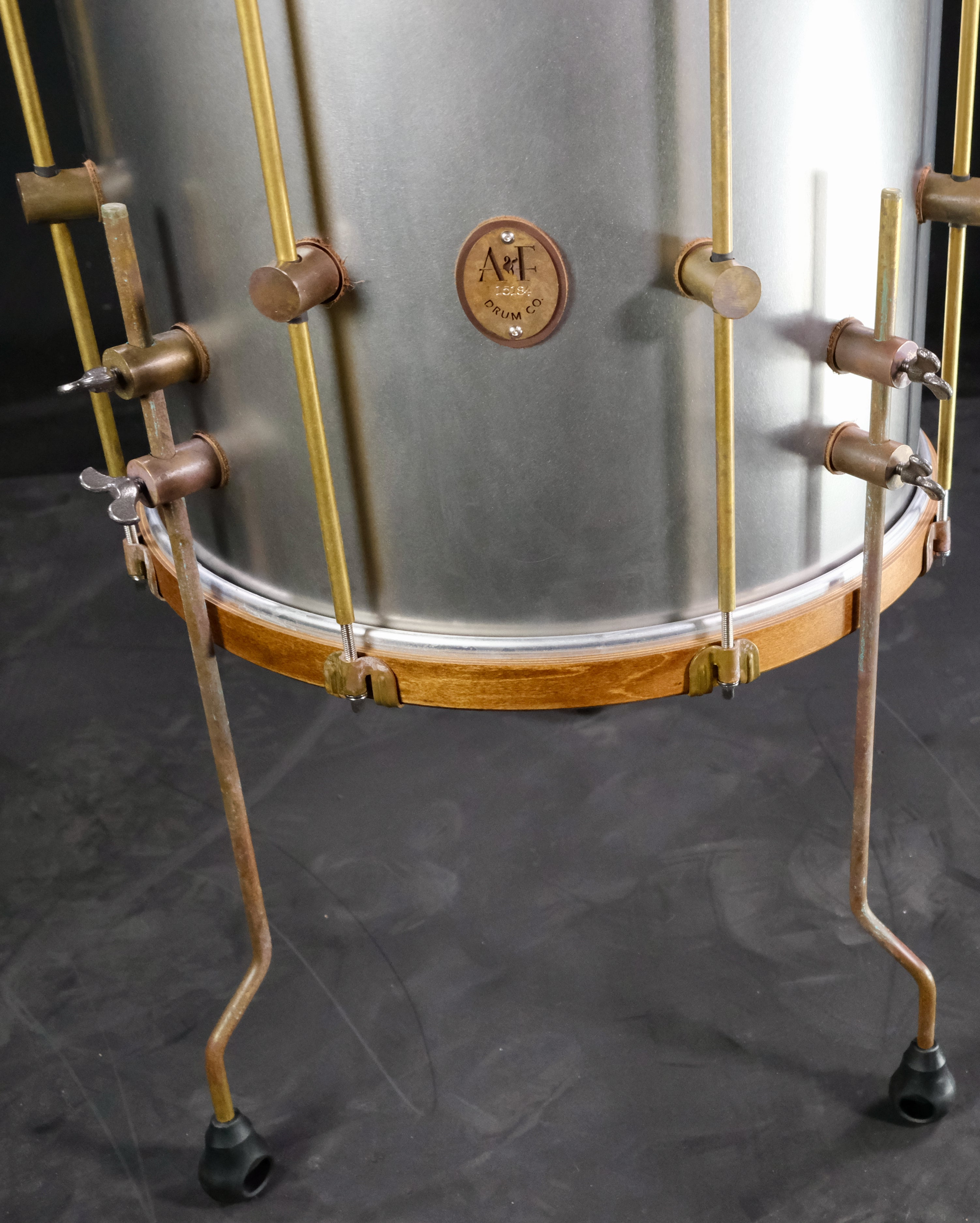 A&F Drum Company Raw Steel 3-Piece Shell Pack - Palen Music