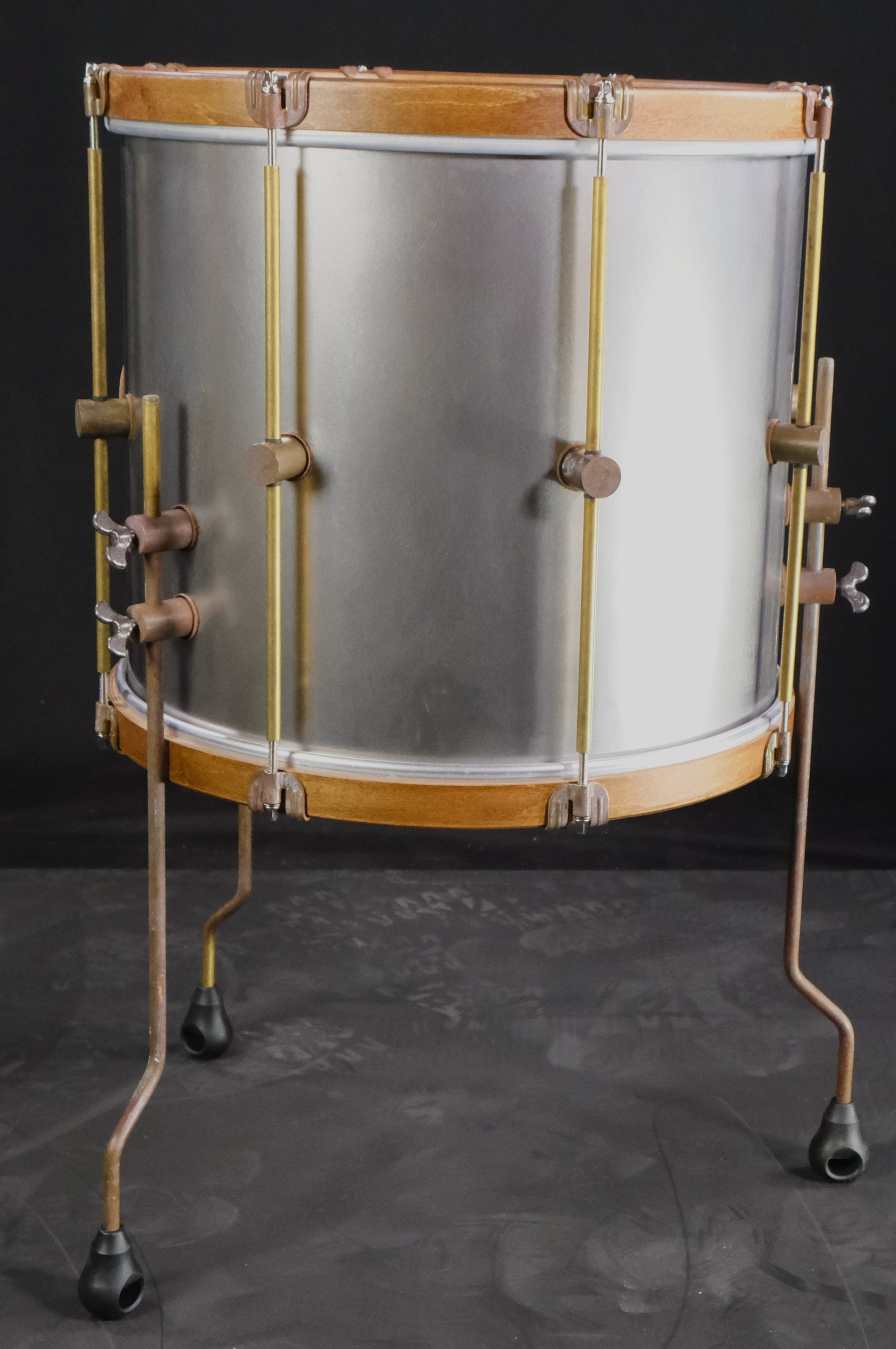 A&F Drum Company Raw Steel 3-Piece Shell Pack - Palen Music