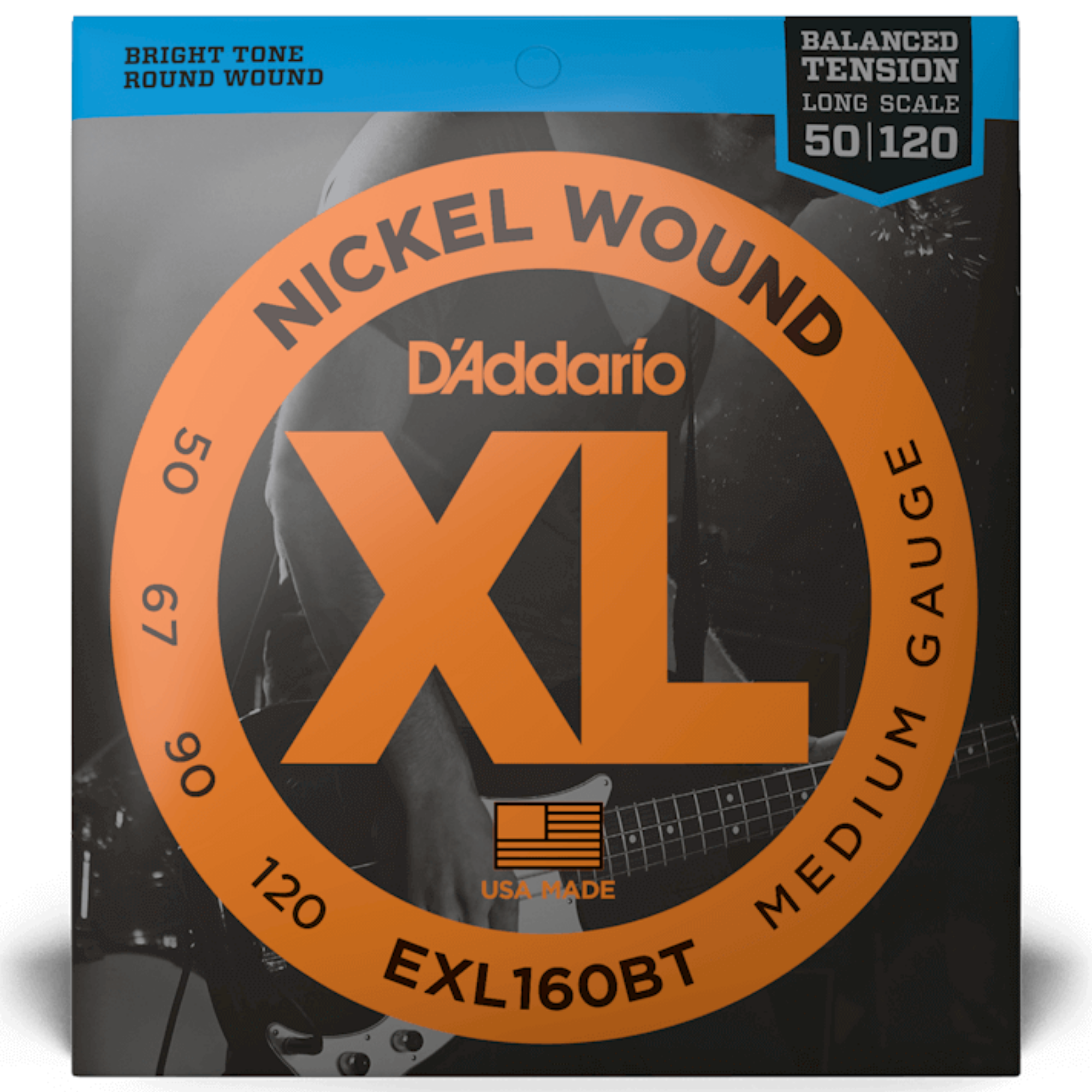 D'addario Balanced Tension 50-120 Long Scale Bass - Palen Music