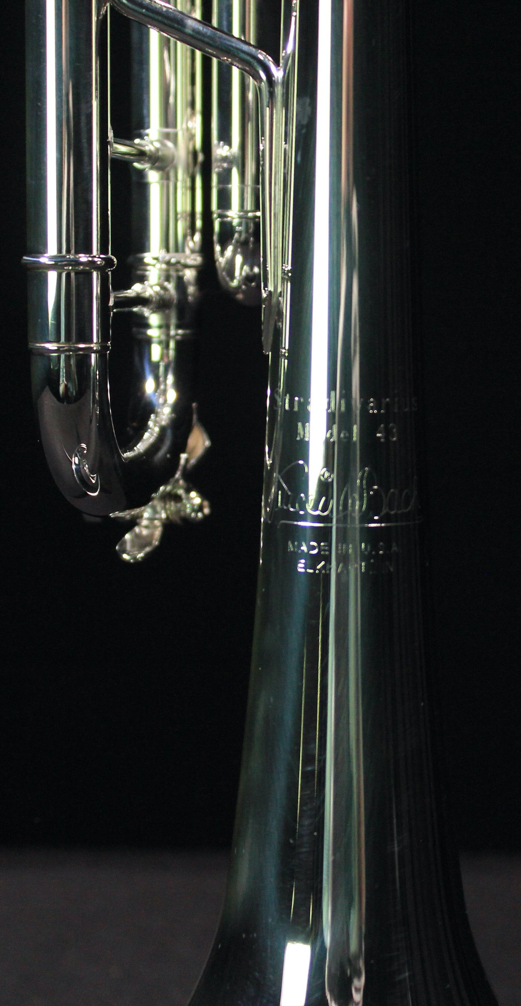 Bach Stradivarius 180S43 Professional Bb Trumpet (Silver Plated) - Palen Music