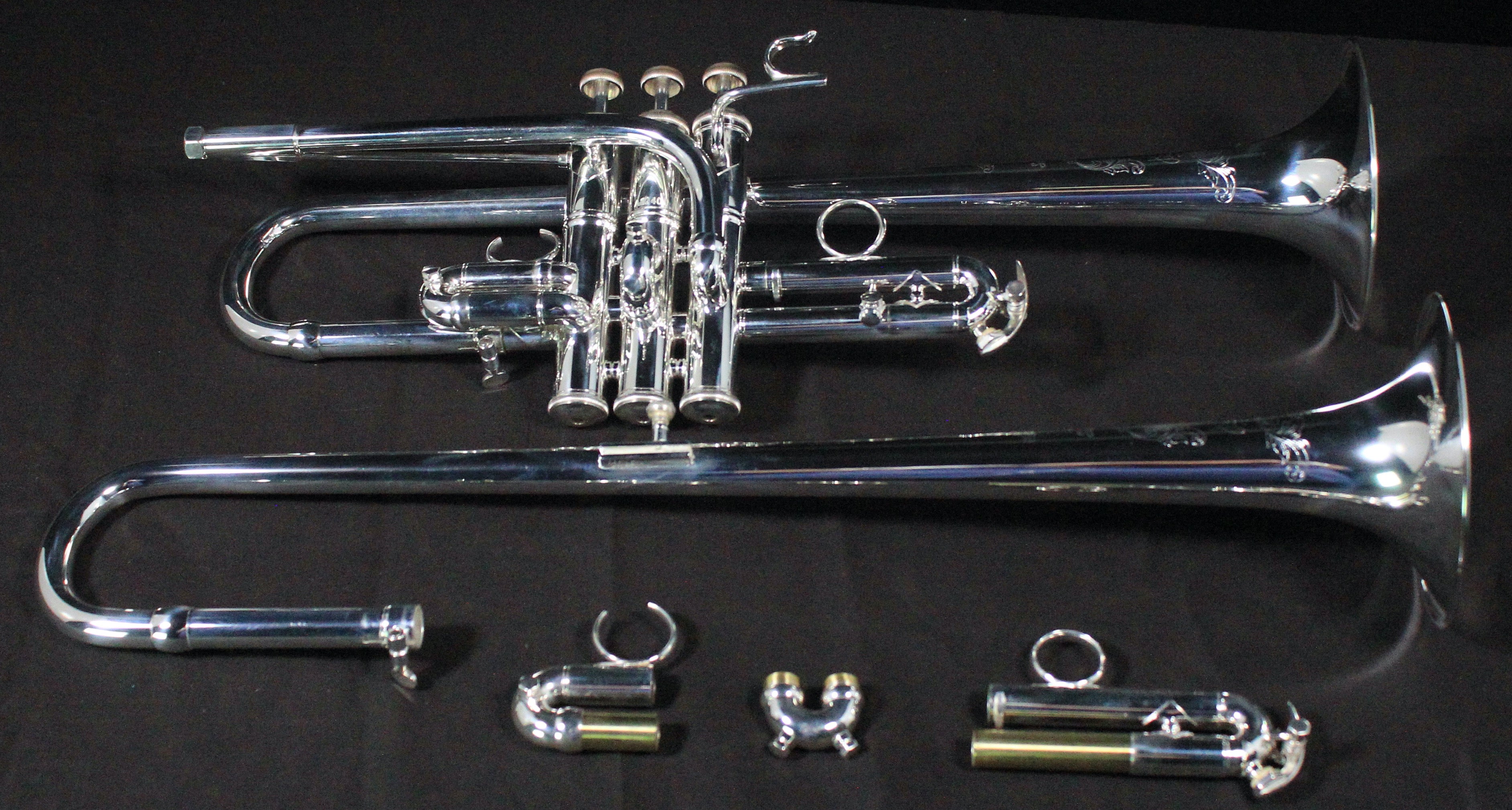 Bach Stradivarius ADE190S Artisan Series D/Eb Professional Trumpet (Silver Plated) - Palen Music