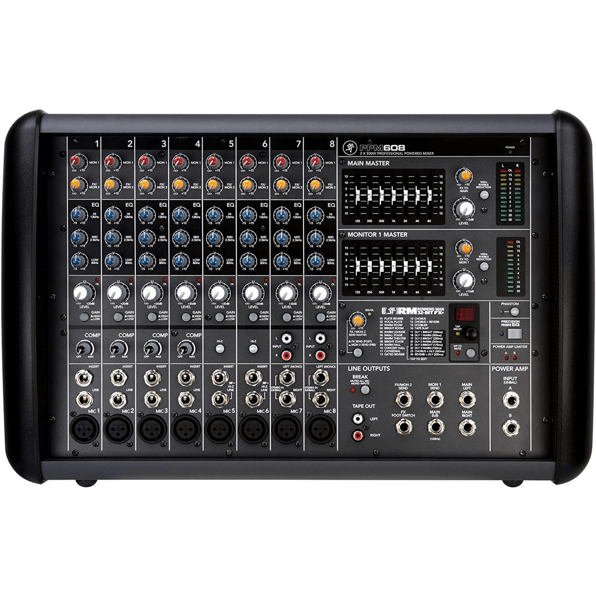 Mackie 8ch Powered Mixer w/FX - Palen Music