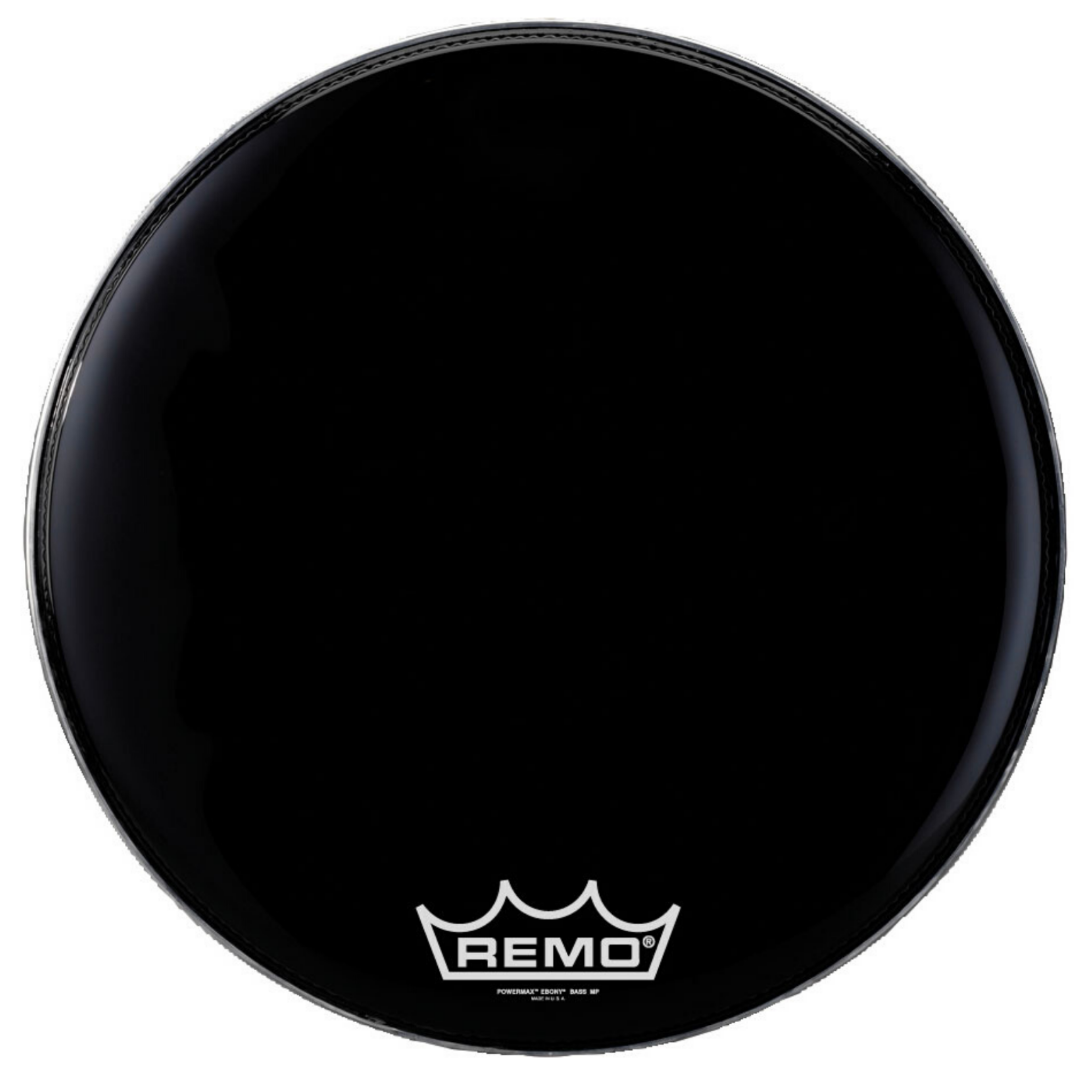 Remo 20" Powermax 2 Ebony Crimplock Marching Bass Drum Head - Palen Music